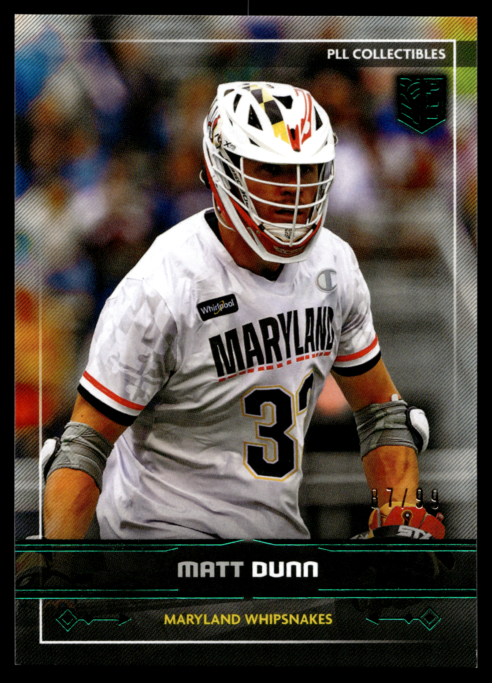 Matt Dunn 2025 PLL Fieldside Maryland Whipsnakes Green Foil 87/99 #58