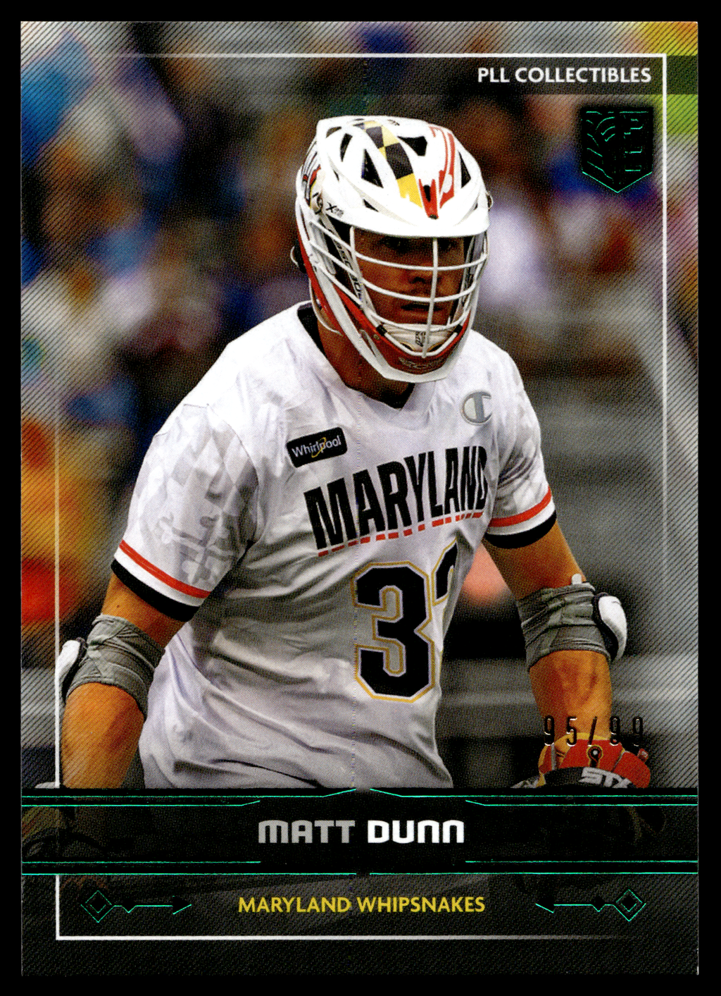 Matt Dunn 2025 PLL Fieldside Maryland Whipsnakes Green Foil 95/99 #58