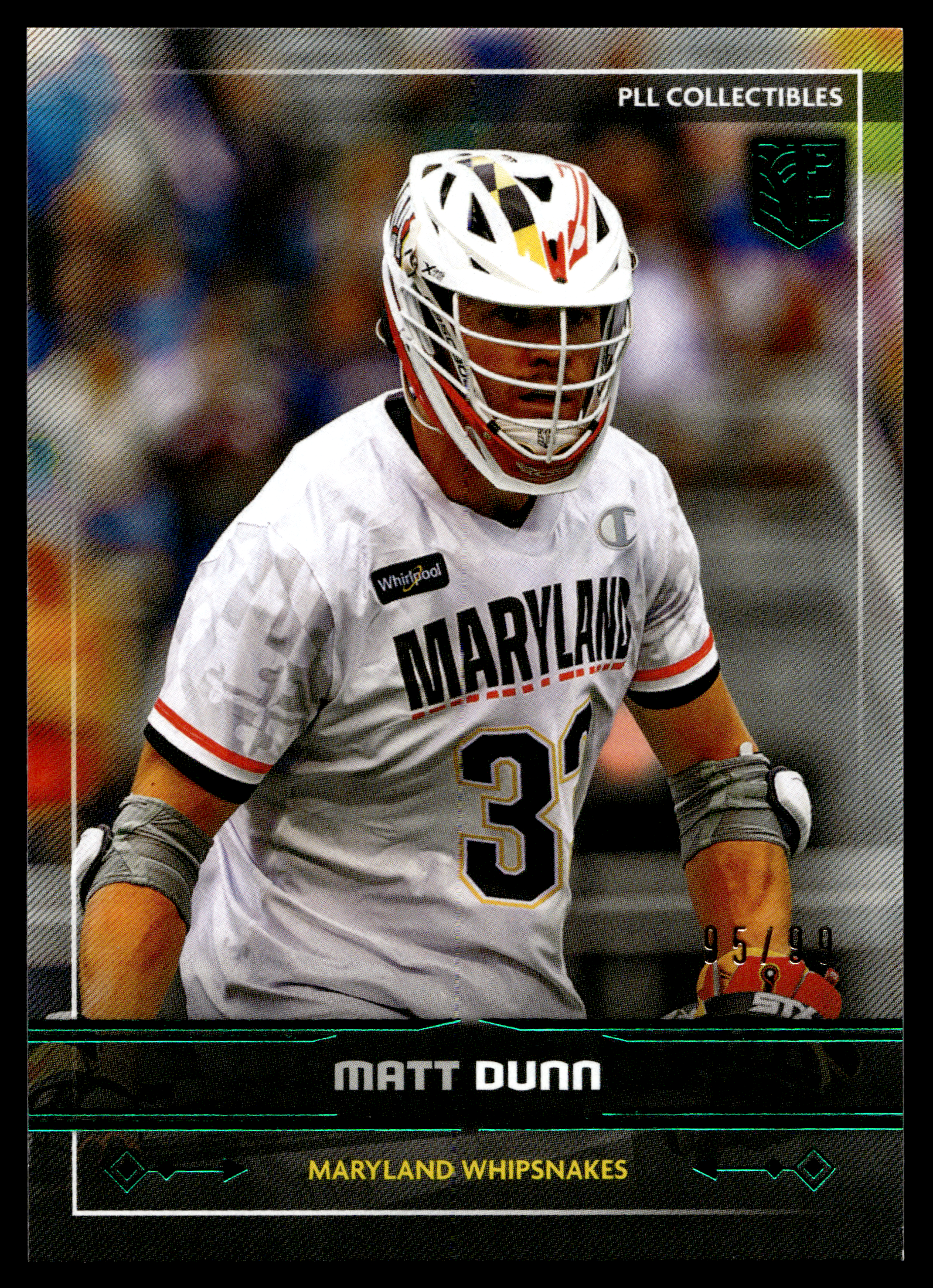 Matt Dunn 2025 PLL Fieldside Maryland Whipsnakes Green Foil 95/99 #58