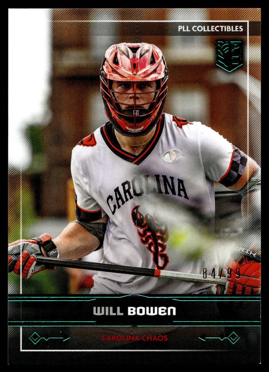 Will Bowen 2025 PLL Fieldside Carolina Chaos Green Foil 84/99 #73