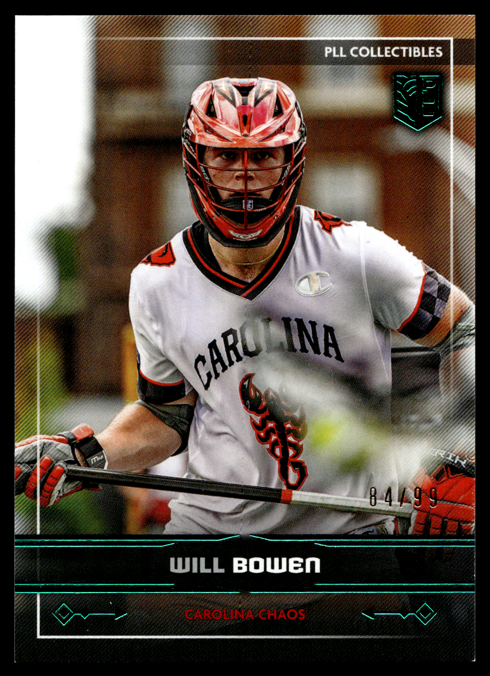 Will Bowen 2025 PLL Fieldside Carolina Chaos Green Foil 84/99 #73