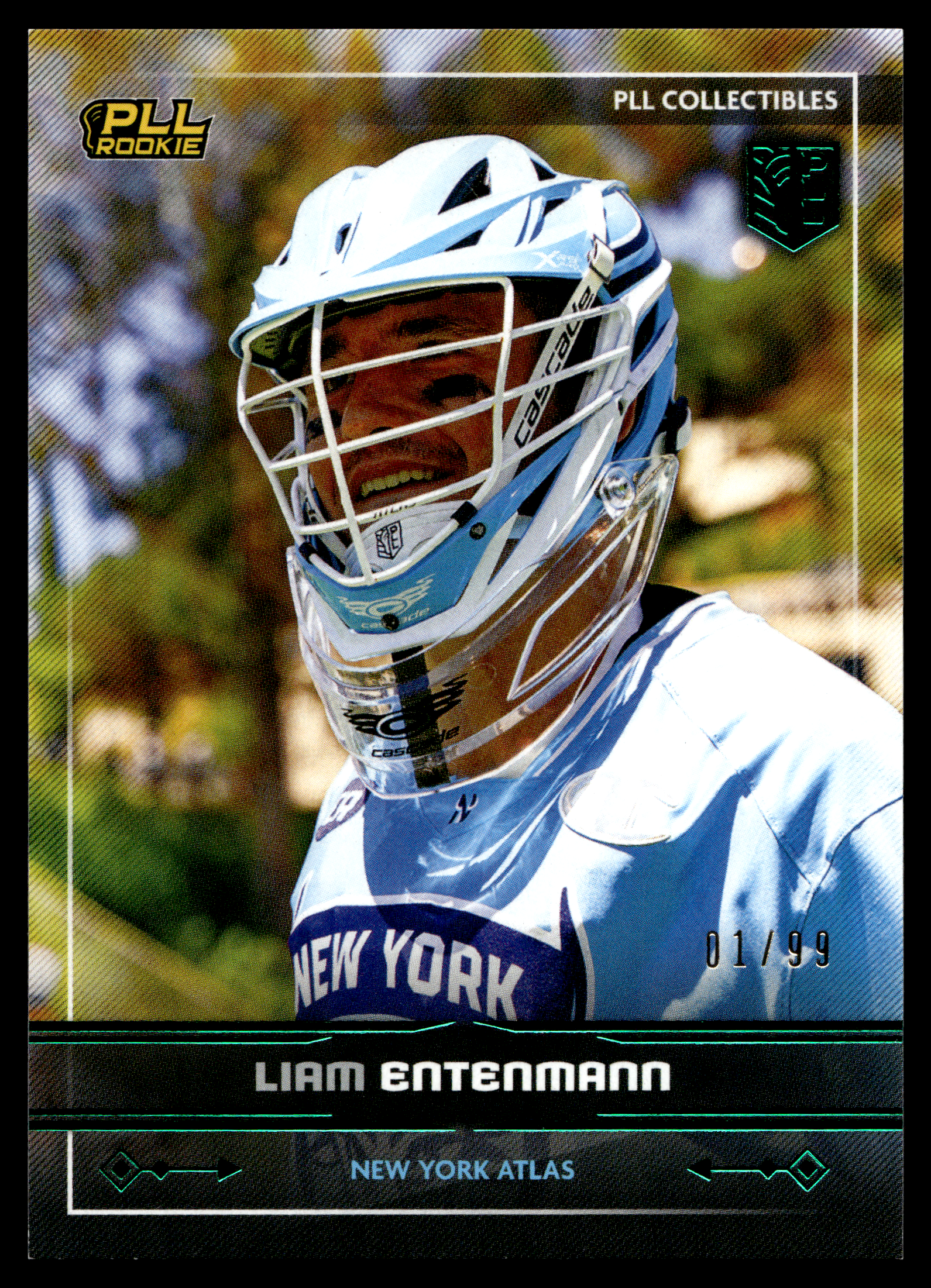 Liam Entenmann 2025 PLL Fieldside New York Atlas Green Foil 01/99 #94