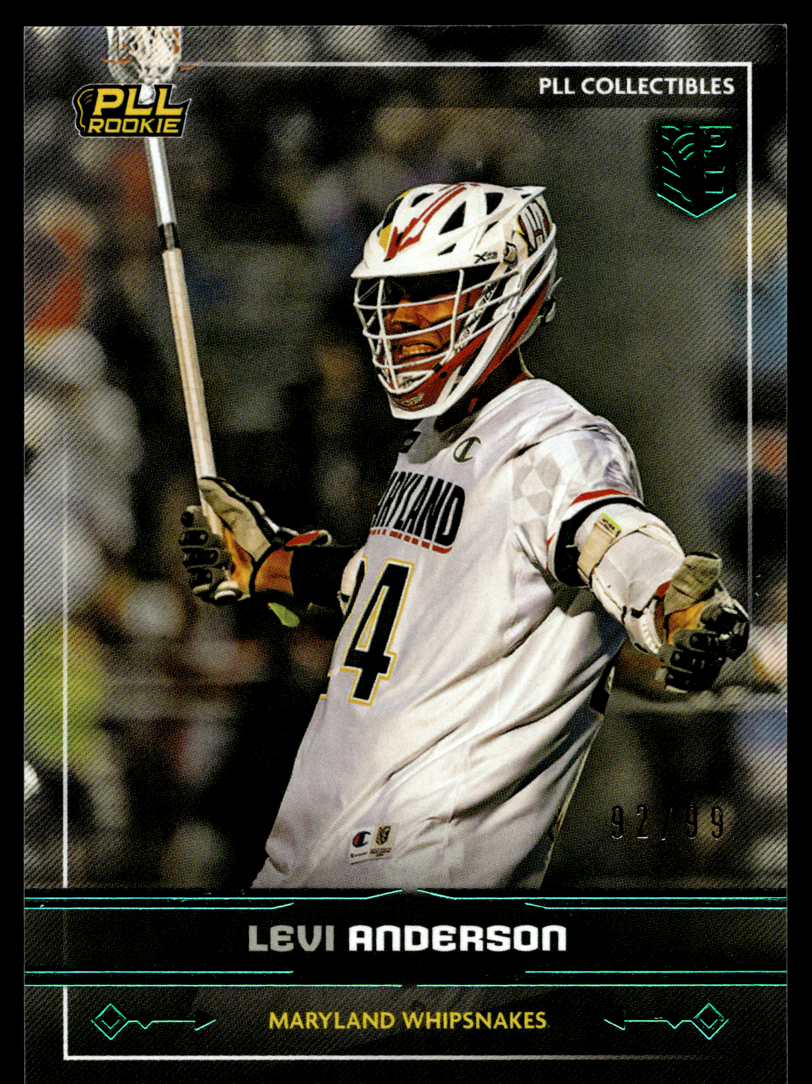 Levi Anderson 2025 PLL Fieldside Maryland Whipsnakes Green Foil 92/99 #99