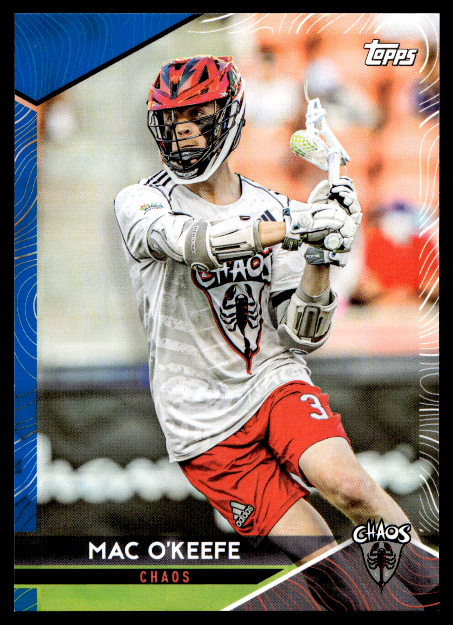 Mac O'Keefe 2022 Topps PLL Chaos Blue 17/99 #177