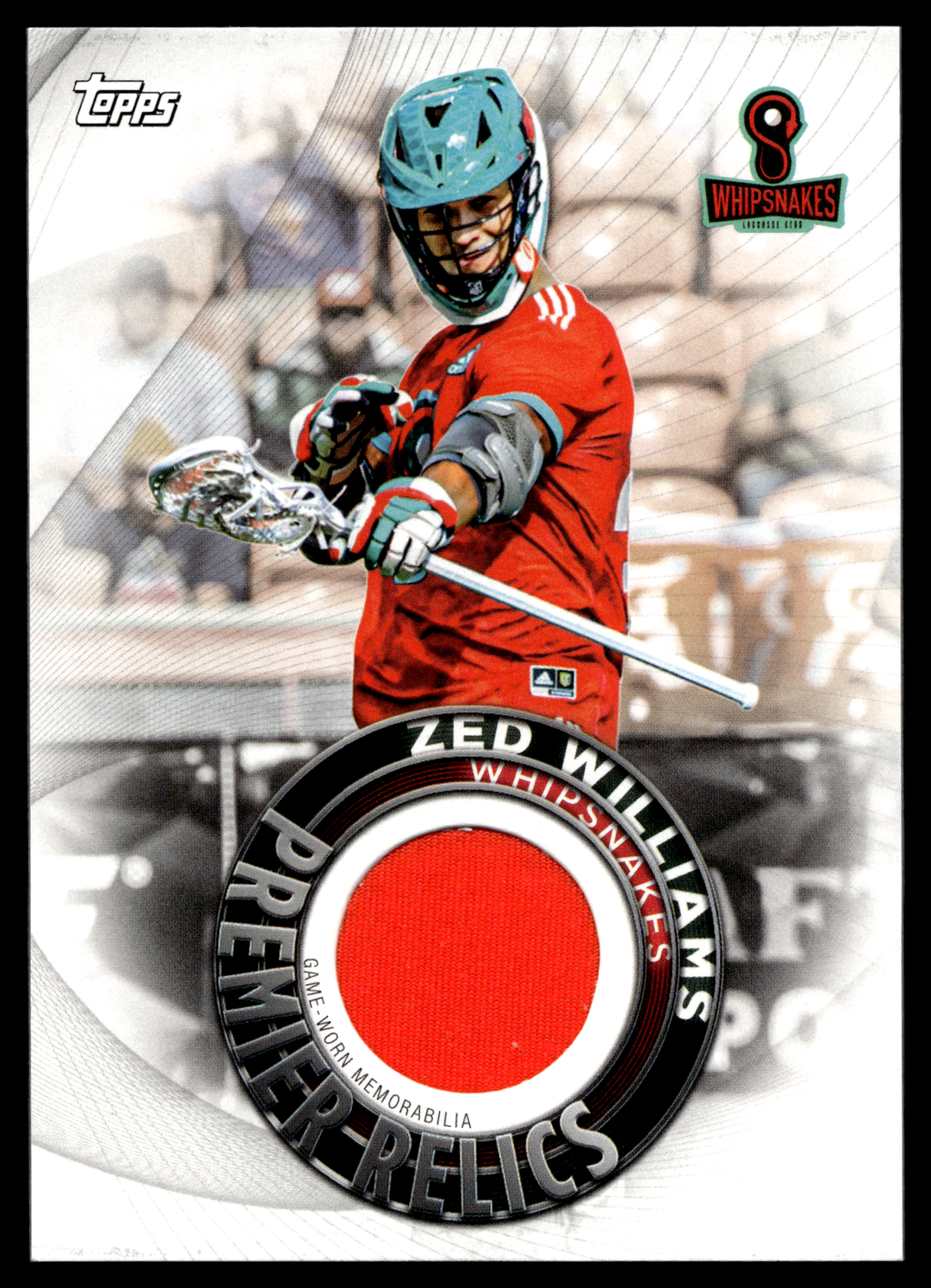 Zed Williams 2022 Topps PLL Whipsnakes Premier Relics #PR-ZW