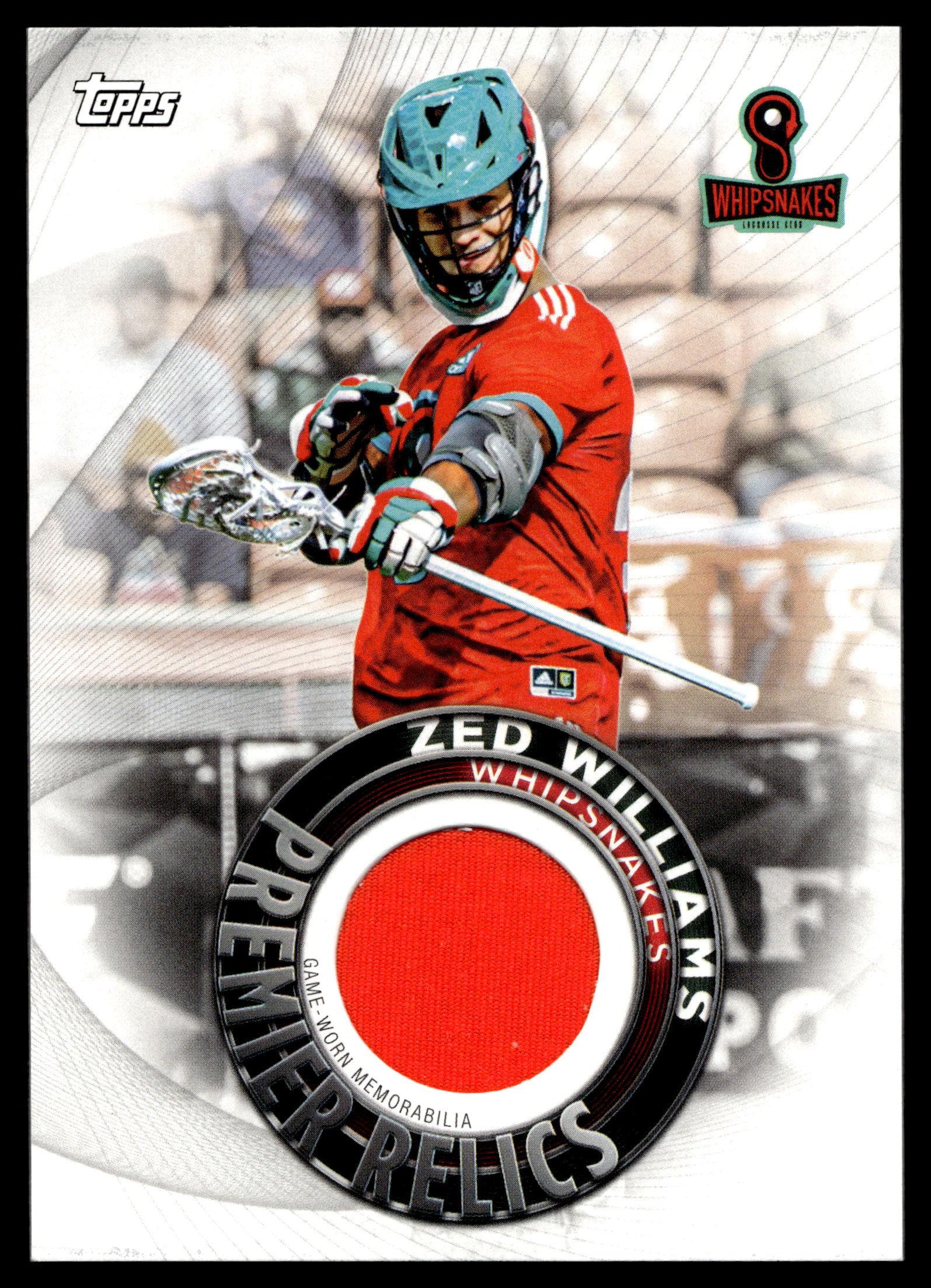 Zed Williams 2022 Topps PLL Whipsnakes Premier Relics #PR-ZW