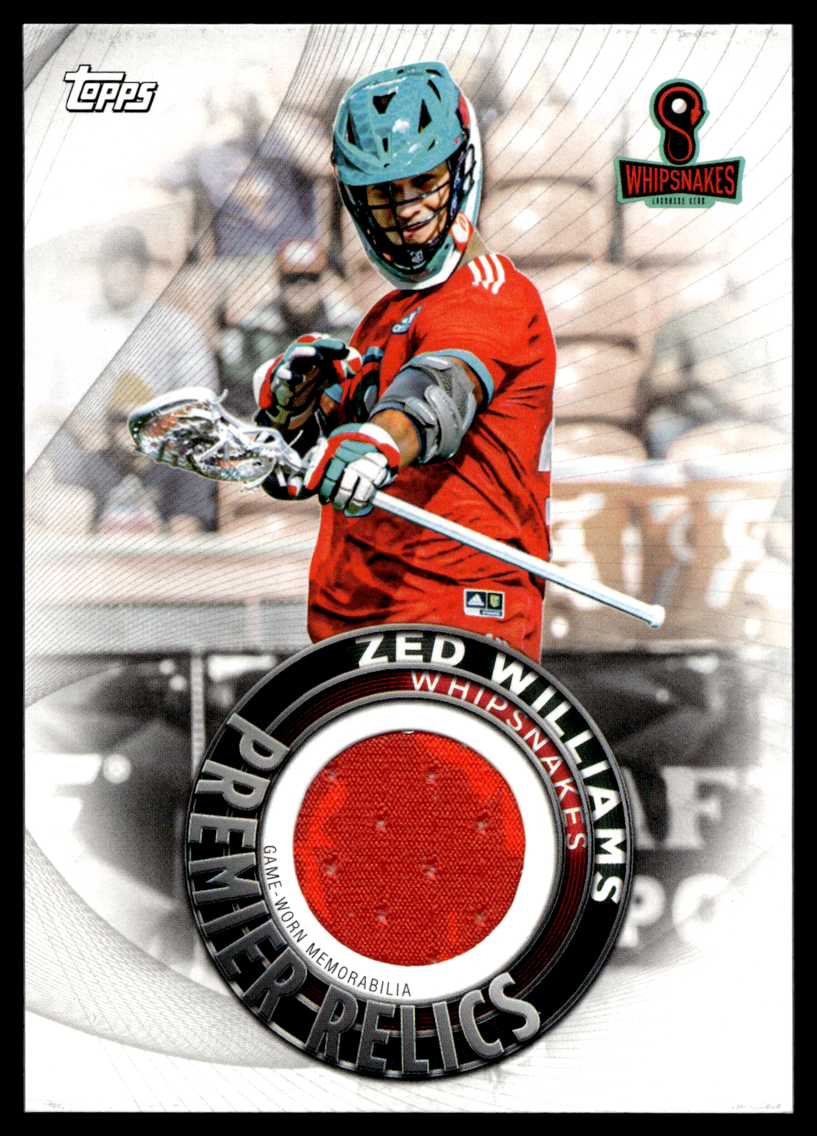 Zed Williams 2022 Topps PLL Whipsnakes Premier Relics #PR-ZW