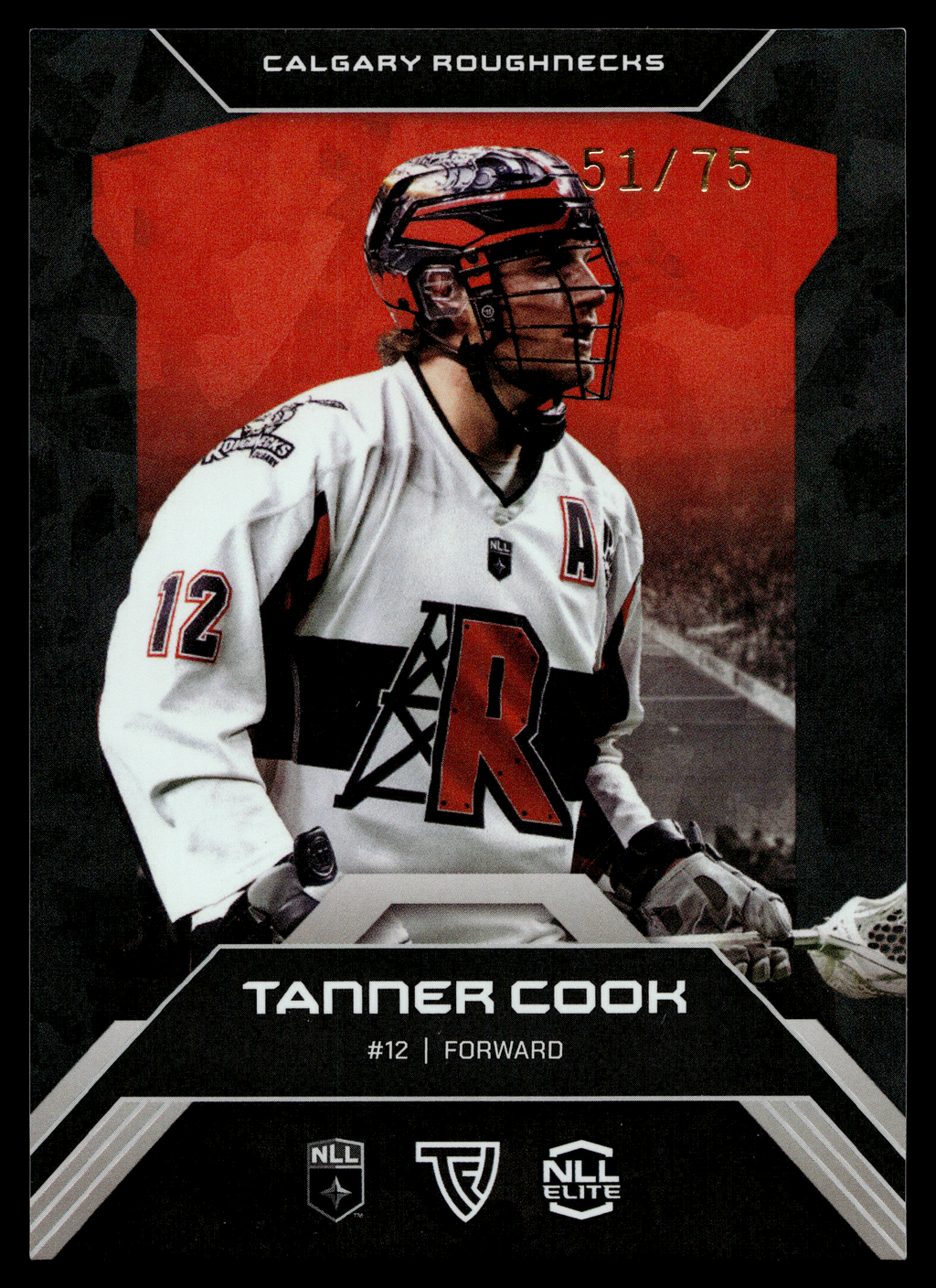 Tanner Cook 2026 TFL NLL ELITE Calgary Roughnecks Home Floor 51/75 #E16