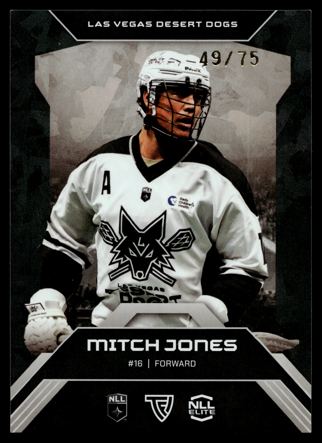 Mitch Jones 2026 TFL NLL ELITE Las Vegas Desert Dogs Home Floor 49/75 #E17