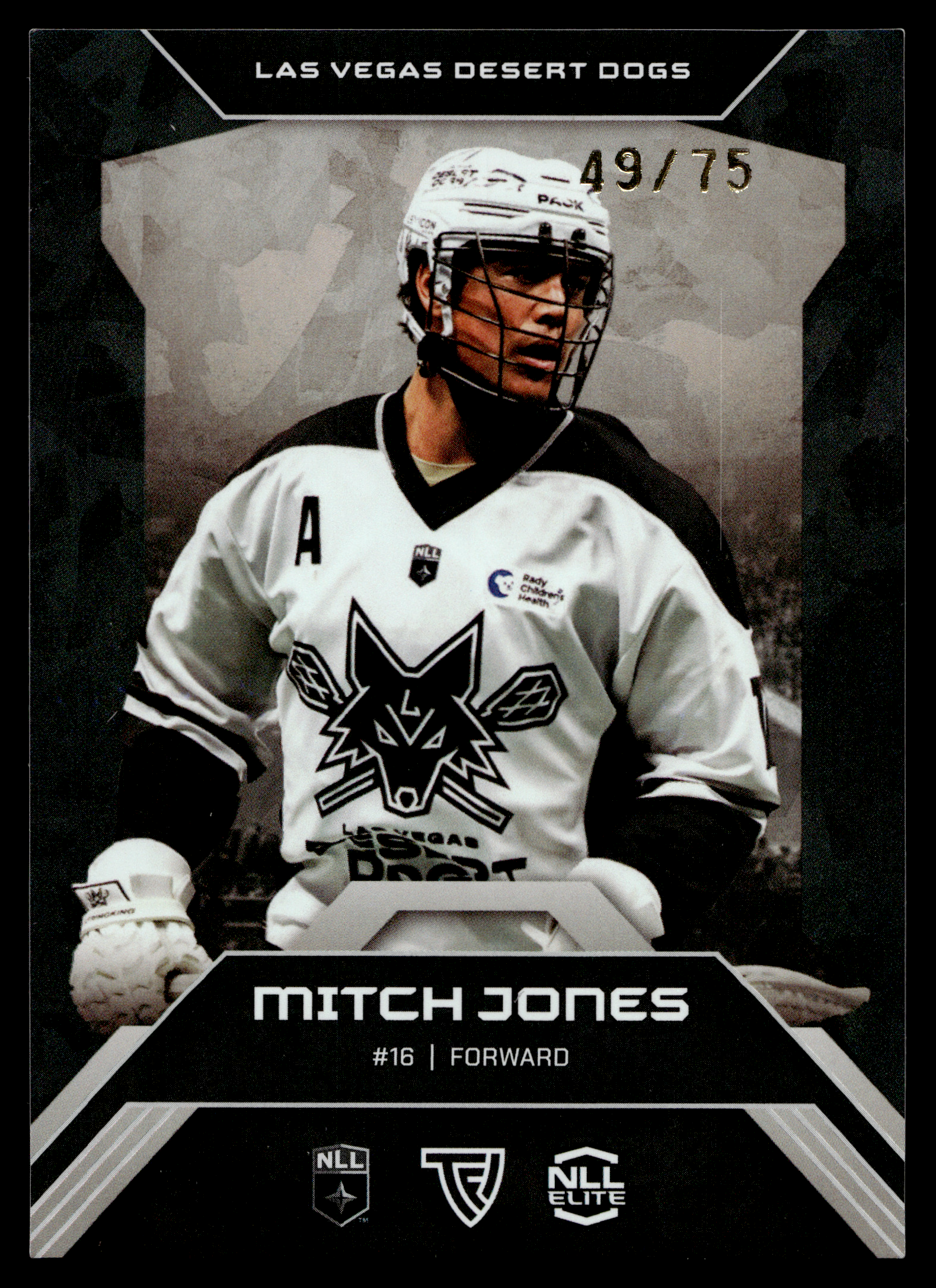 Mitch Jones 2026 TFL NLL ELITE Las Vegas Desert Dogs Home Floor 49/75 #E17