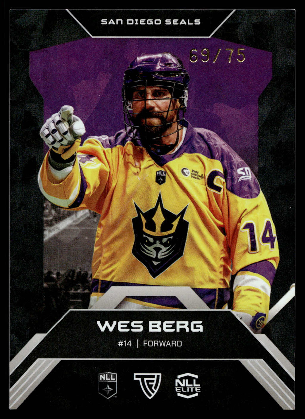 Wes Berg 2026 TFL NLL ELITE San Diego Seals Home Floor 69/75 #E28