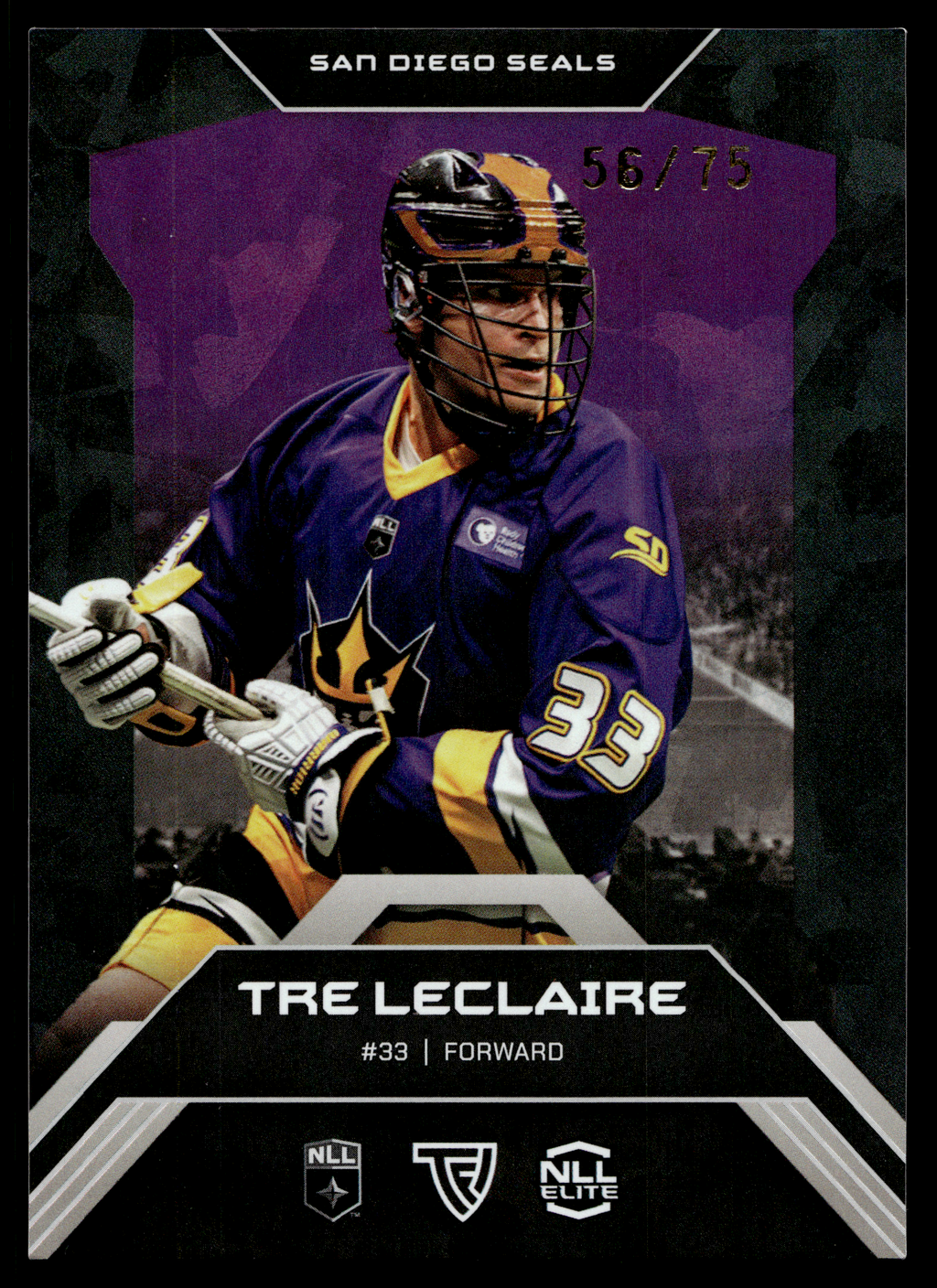 Tre Leclaire 2026 TFL NLL ELITE San Diego Seals Home Floor 56/75 #E30