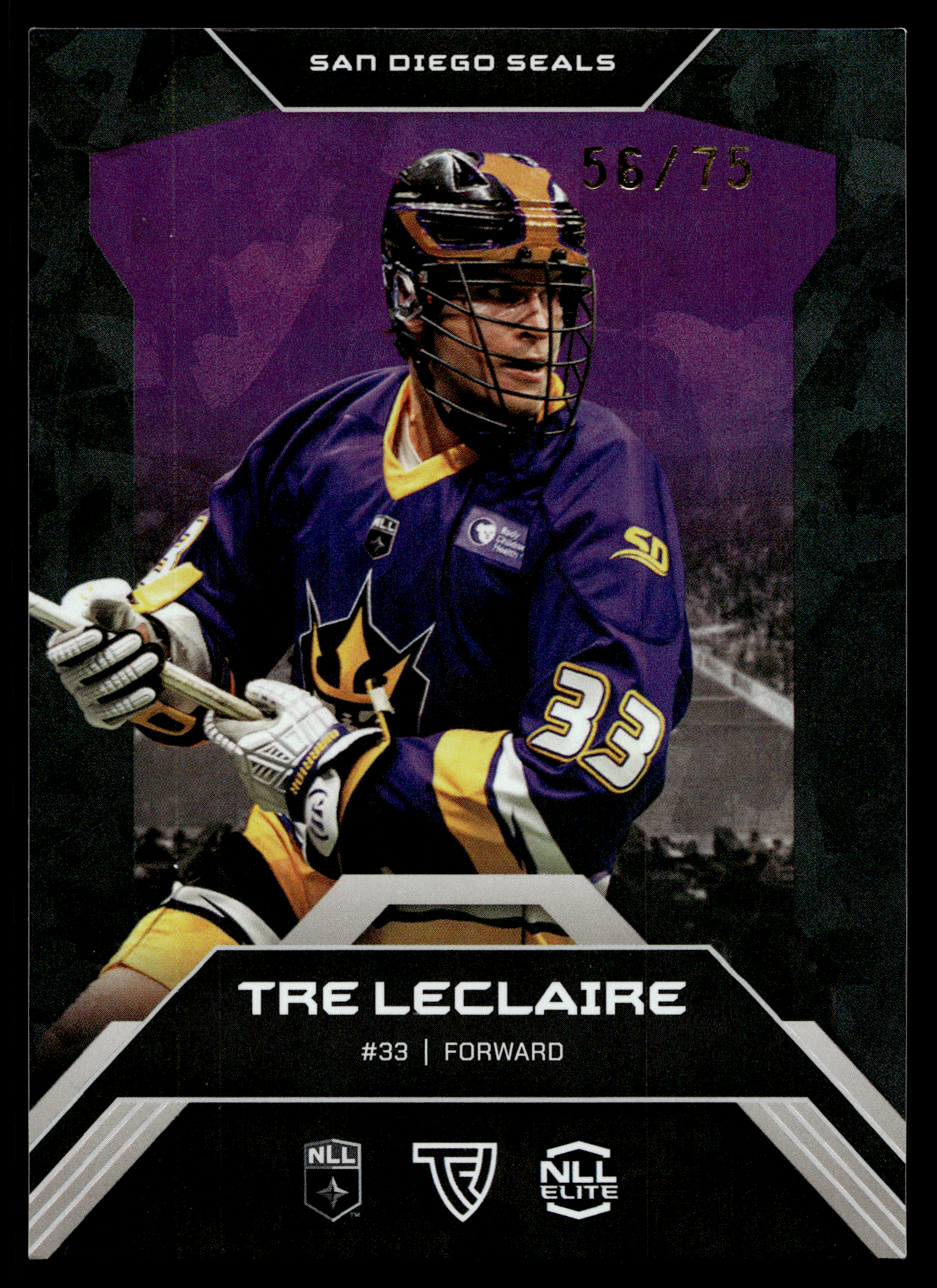 Tre Leclaire 2026 TFL NLL ELITE San Diego Seals Home Floor 56/75 #E30