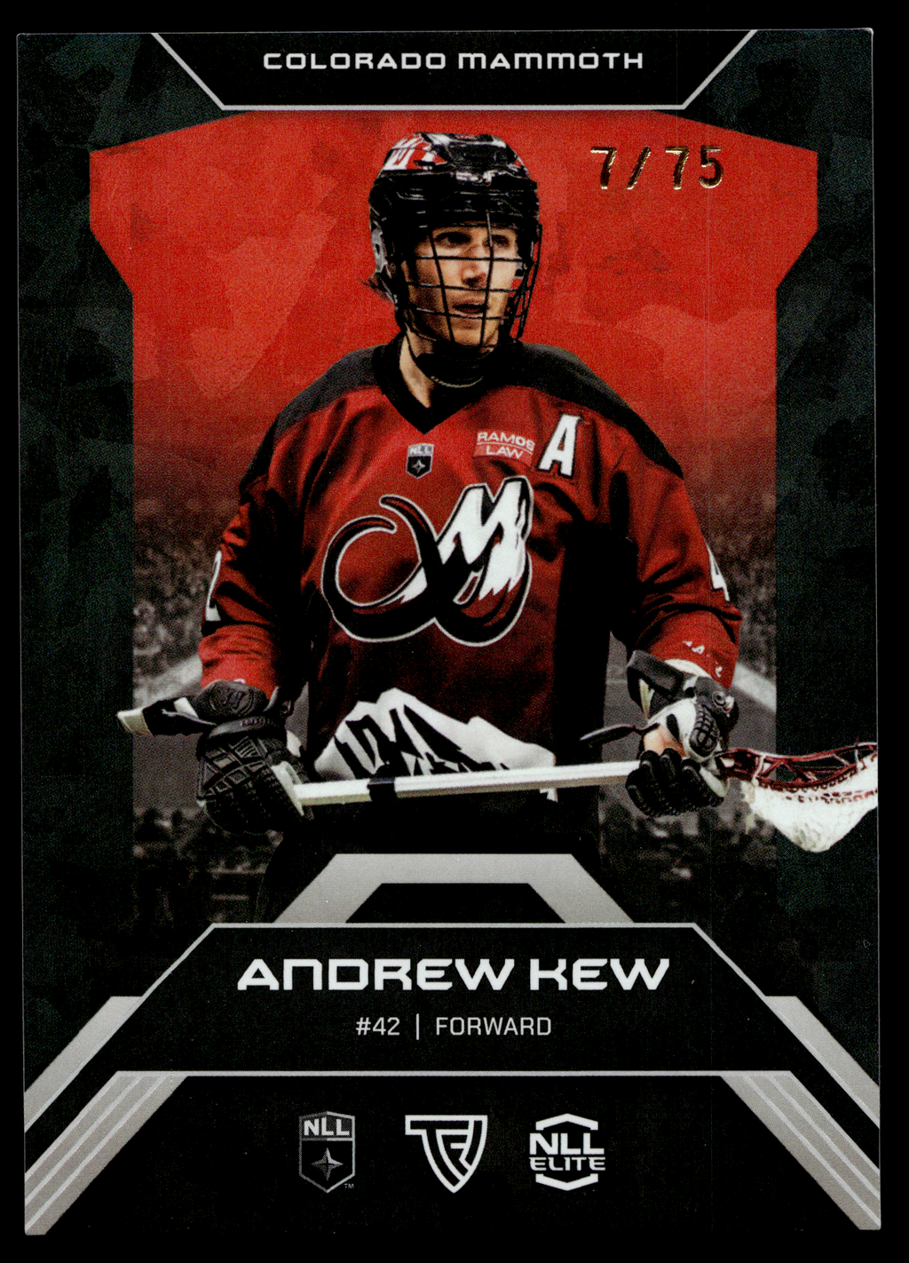 Andrew Kew 2026 TFL NLL ELITE Colorado Mammoth Home Floor 7/75 #E6