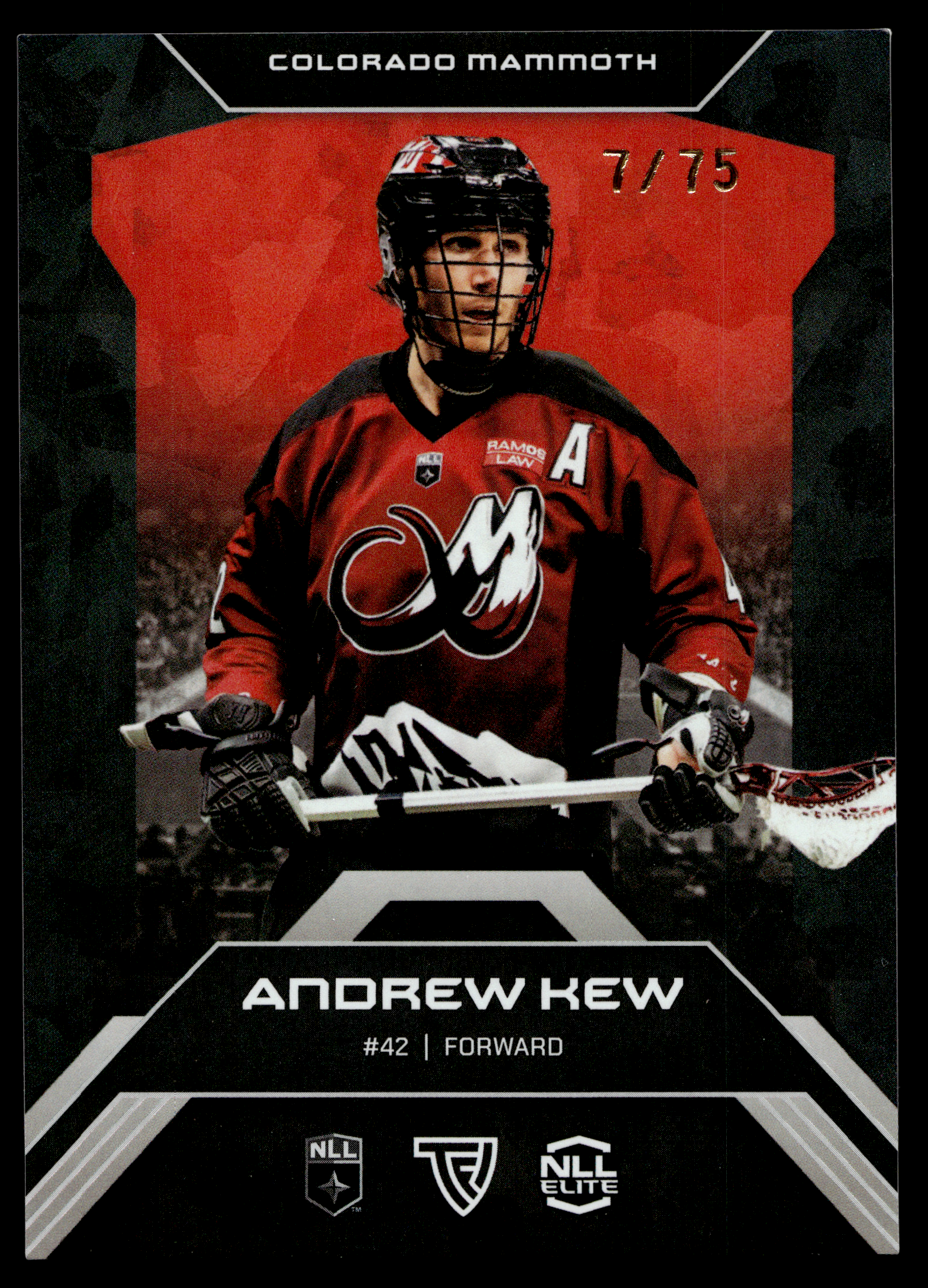 Andrew Kew 2026 TFL NLL ELITE Colorado Mammoth Home Floor 7/75 #E6