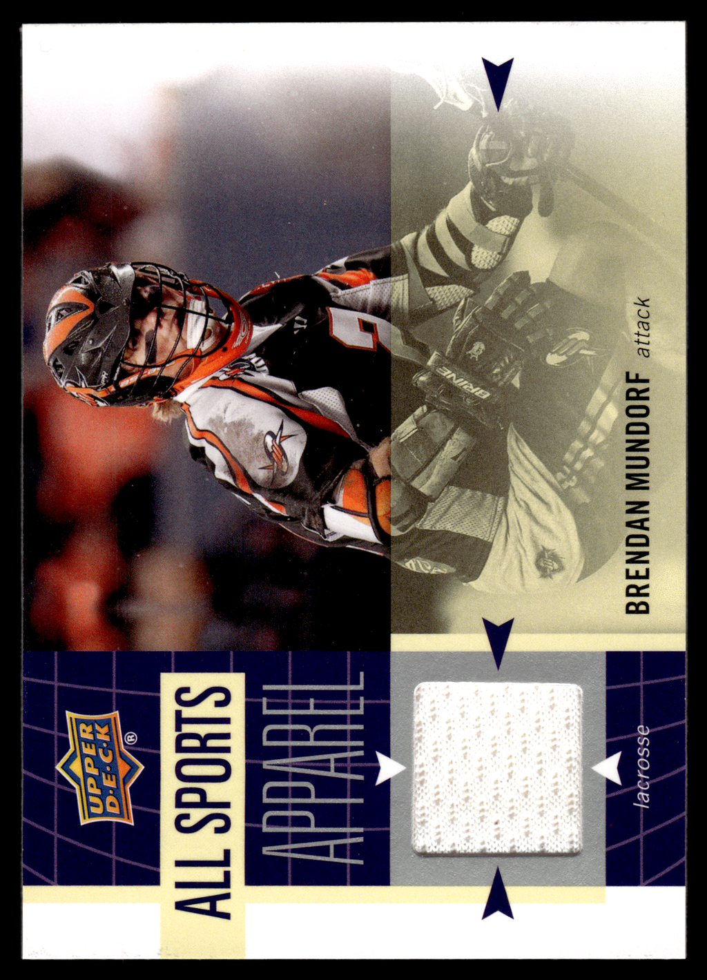 Brendan Mundorf 2011 Upper Deck Denver Outlaws All Sports Apparel #AS-MU