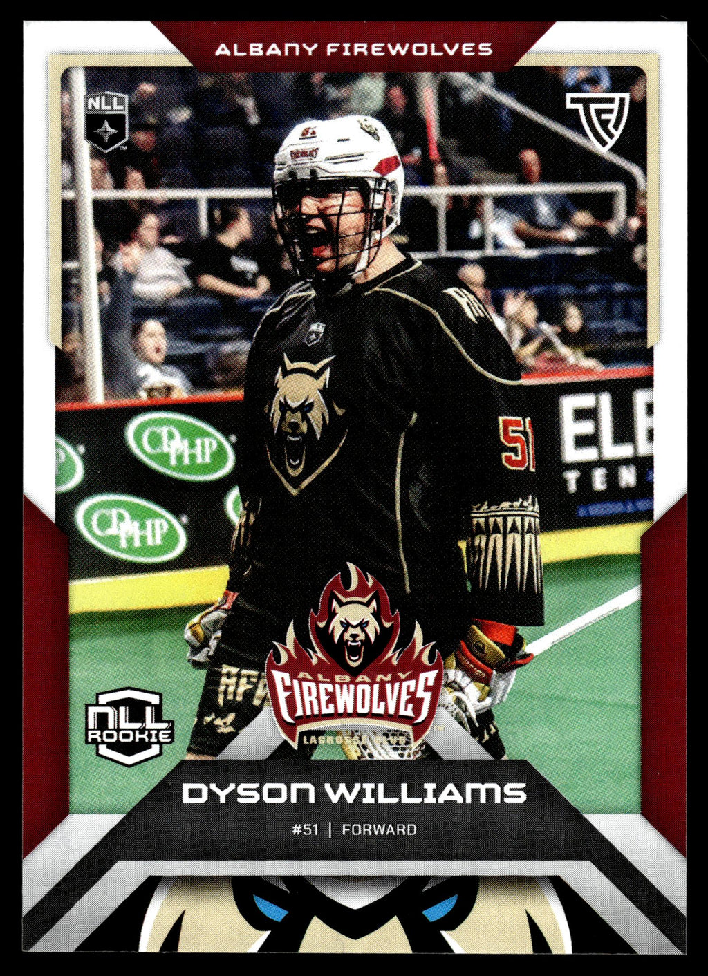 Dyson Williams 2025 TFL Sports NLL Albany Firewolves Release Color Match #1