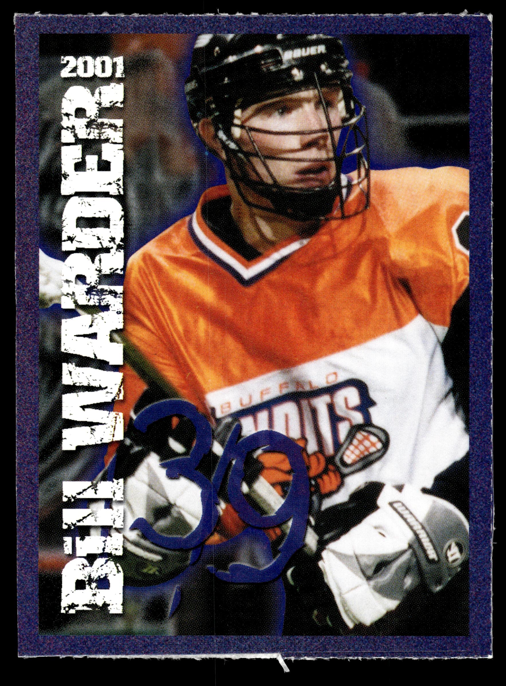 Bill Warder 2001 NLL Buffalo Bandits Team Issue Buffalo Bandits