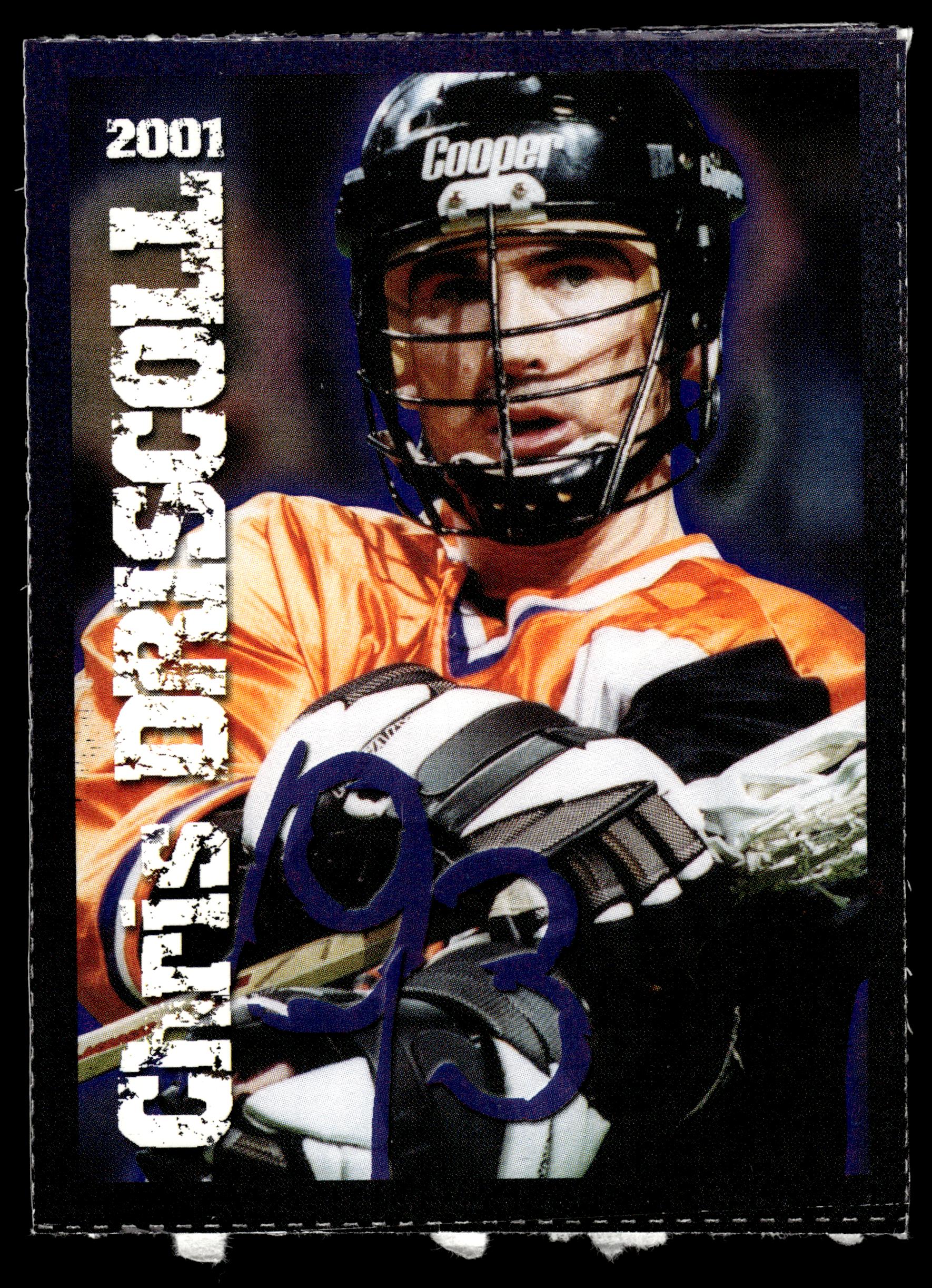 Chris Driscoll  2001 NLL Buffalo Bandits Team Issue Buffalo Bandits