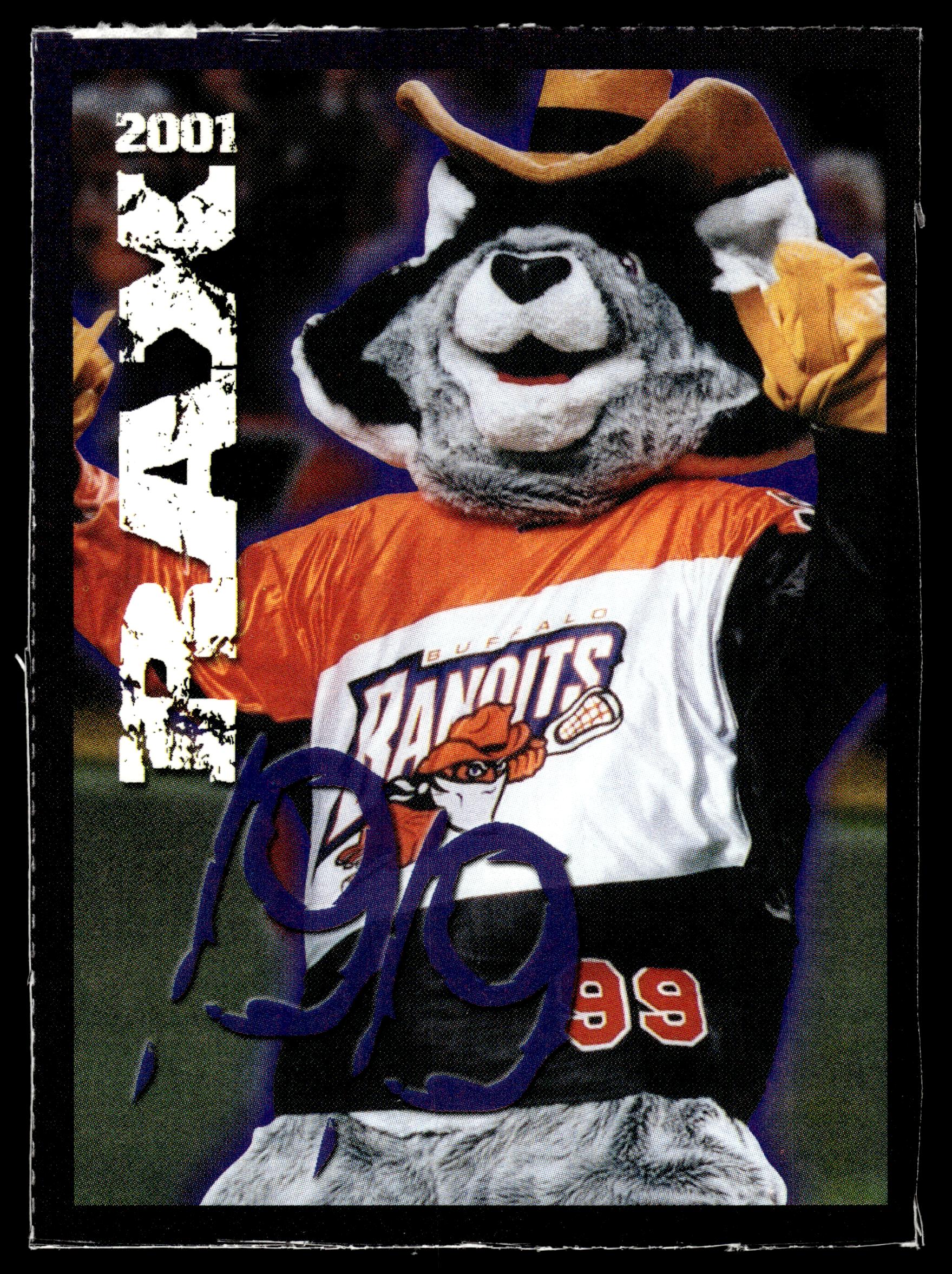 Rax the Mascot  2001 NLL Buffalo Bandits Team Issue Buffalo Bandits