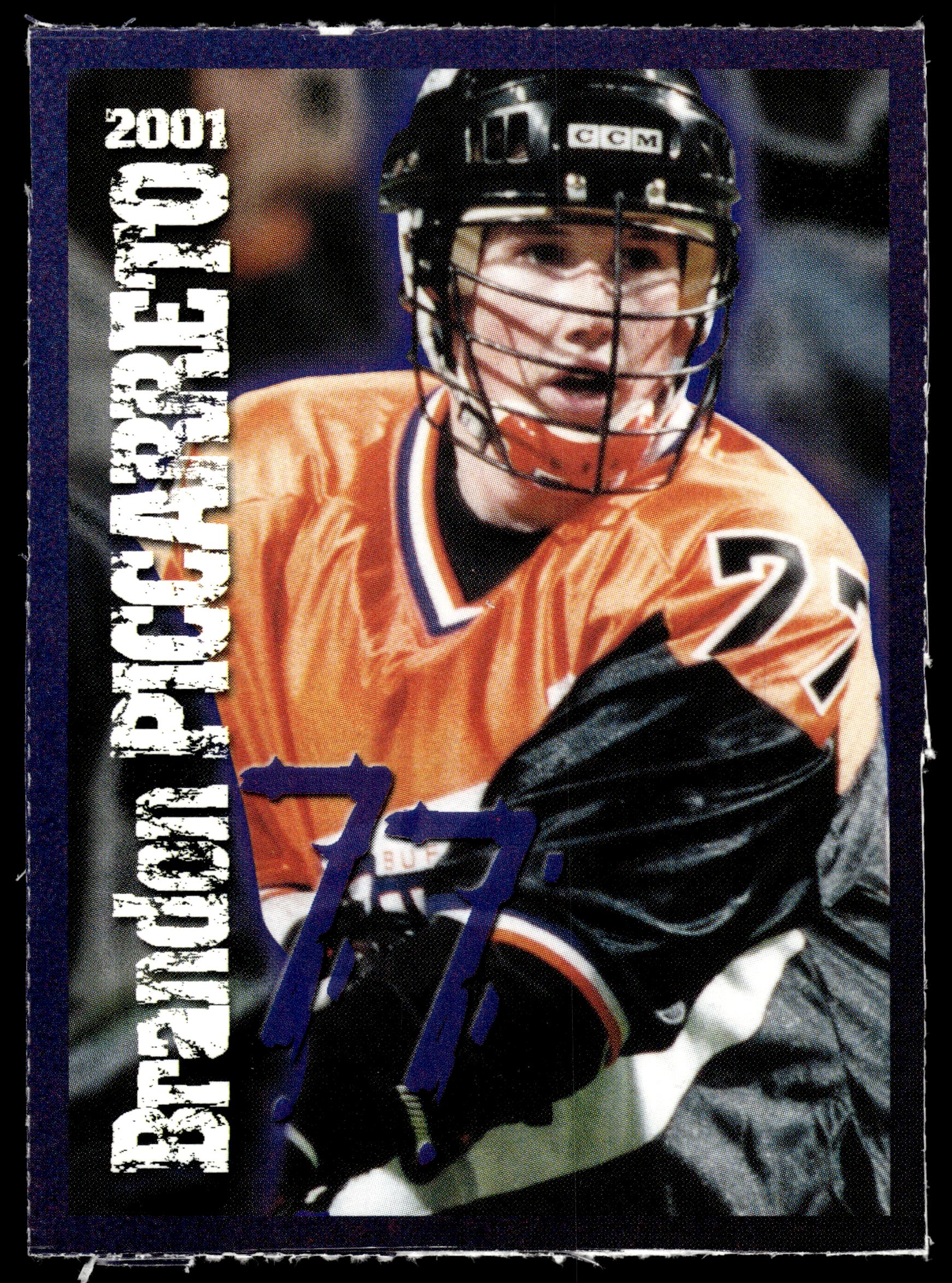 Brandon Piccaretto 2001 NLL Buffalo Bandits Team Issue Buffalo Bandits #