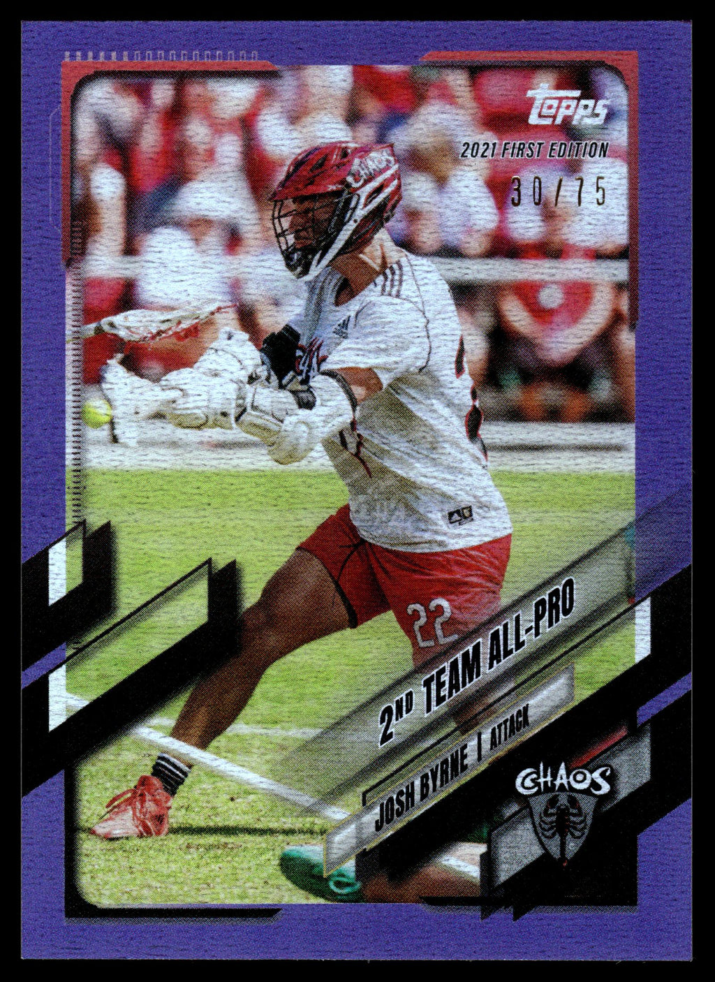 Josh Byrne 2021 Topps PLL First Edition Chaos Purple 30/75 #43