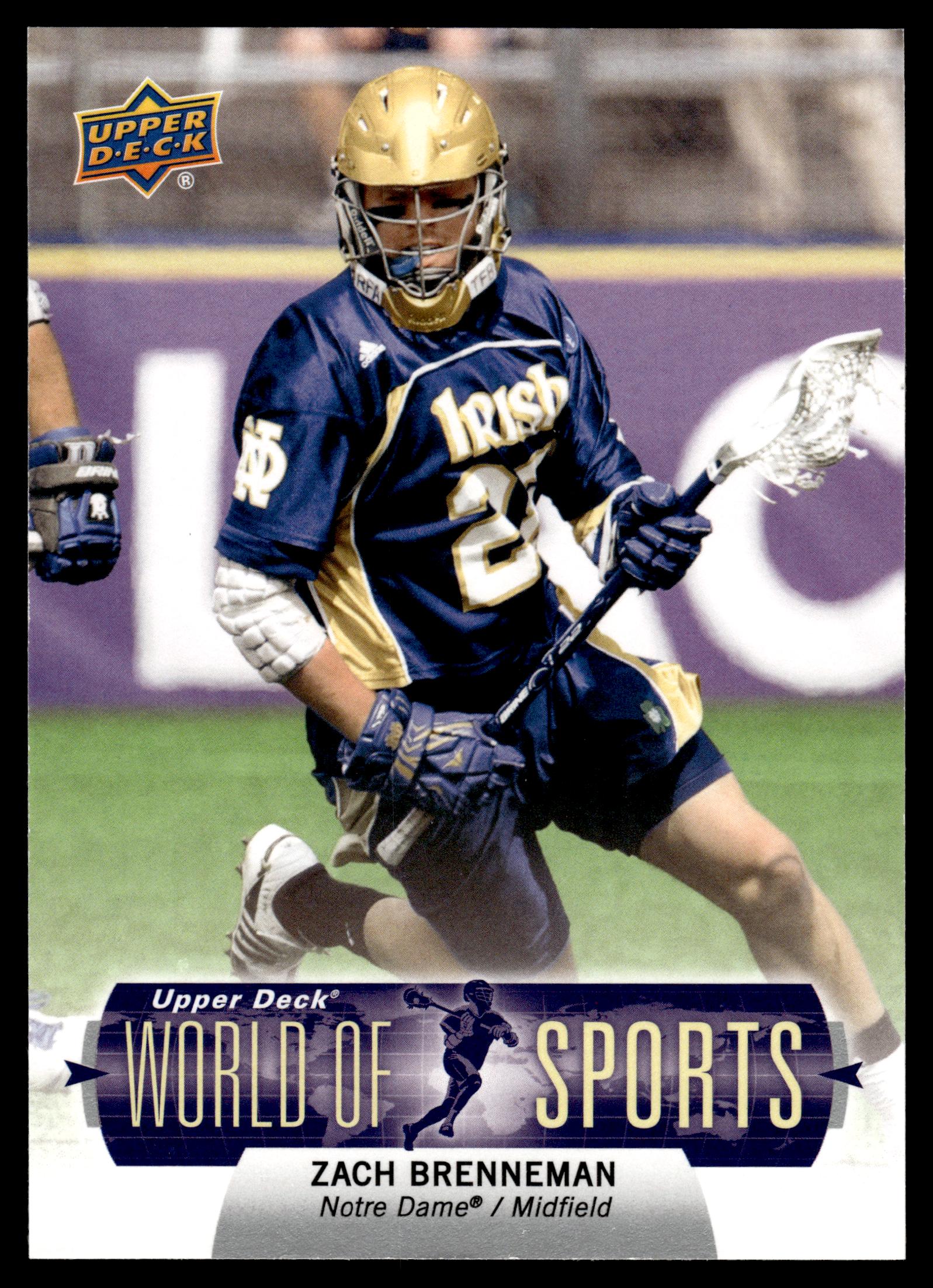 Zach Brenneman 2011 Upper Deck World of Sports Notre Dame Fighting Irish #199