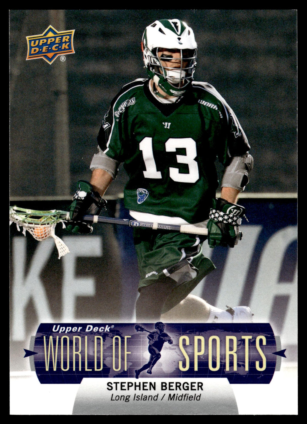 Stephen Berger 2011 Upper Deck World of Sports Long Island Lizards #205