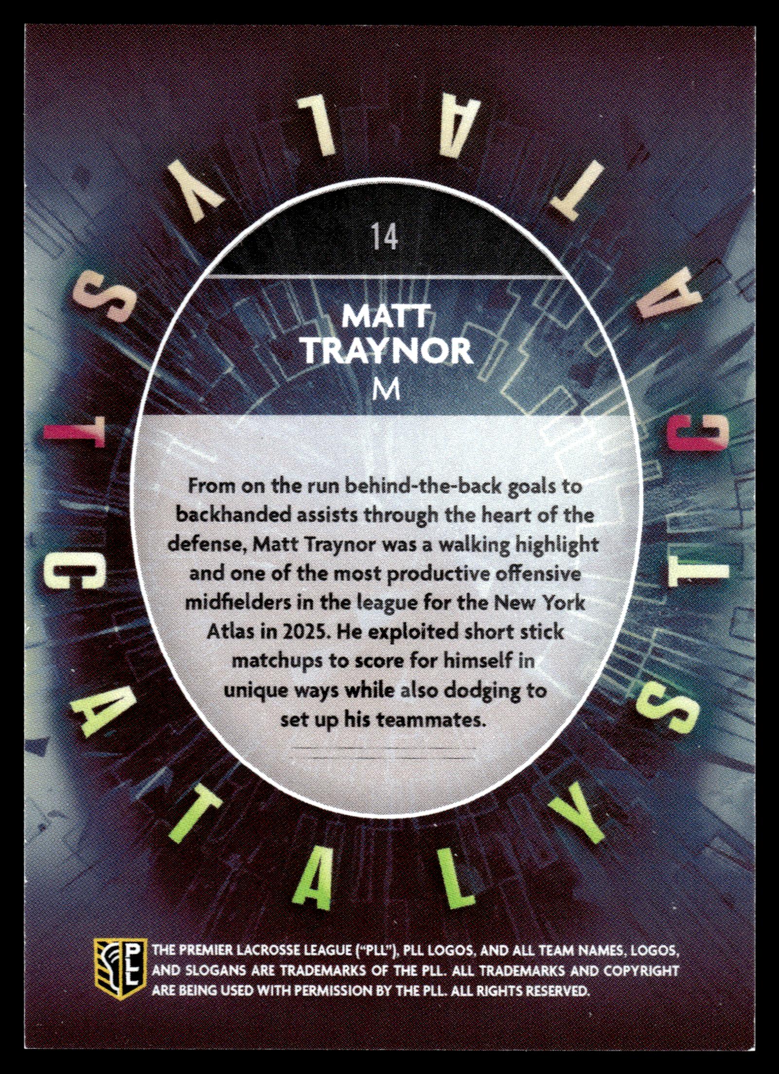 Matt Traynor 2025 PLL Flagship New York Atlas Catalyst #14
