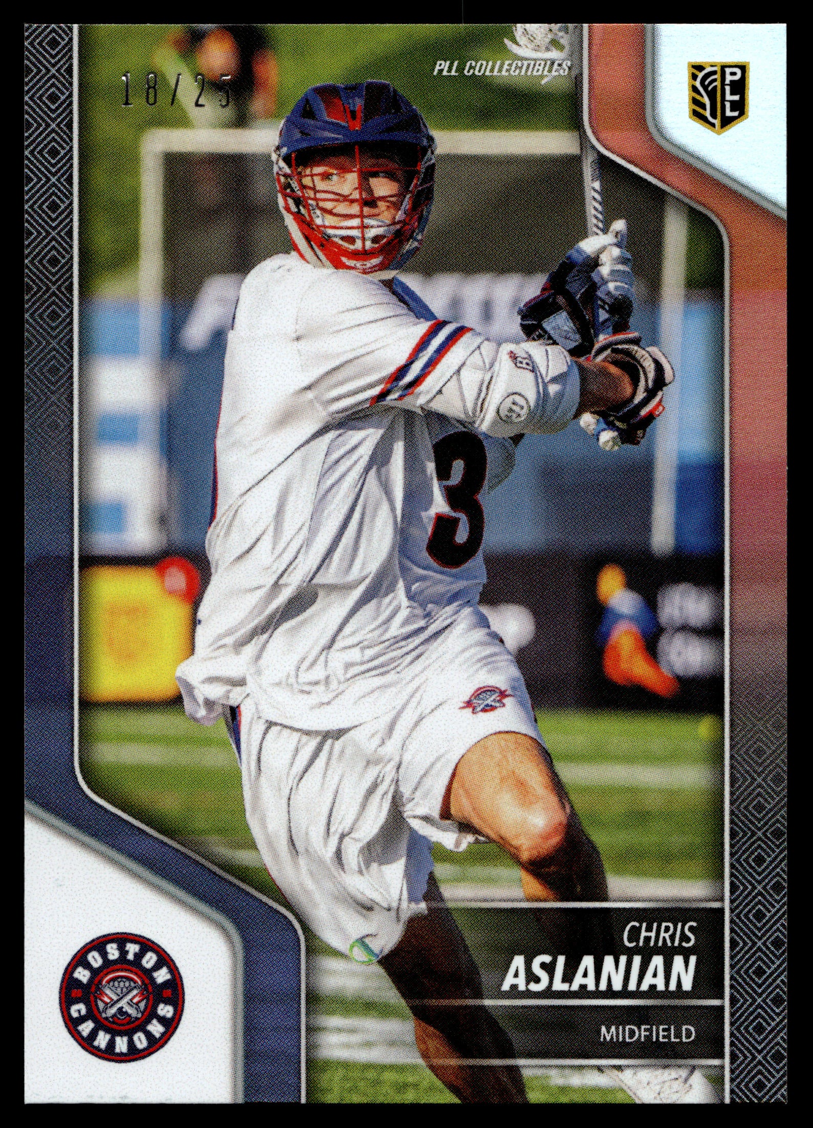 Chris Aslanian 2024 PLL Release Boston Cannons Black 18/25 #64