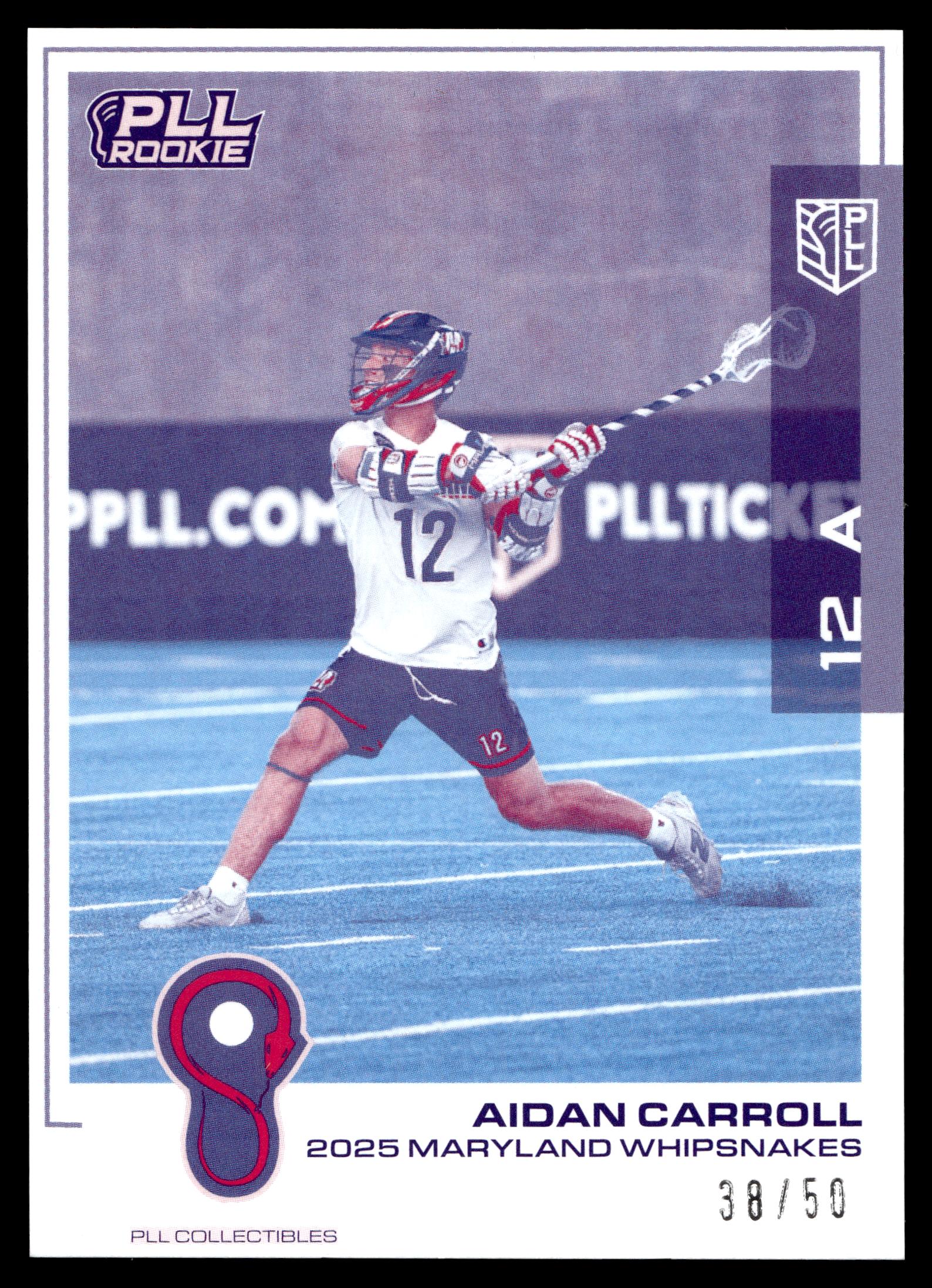 Aidan Carroll 2025 PLL Flagship Maryland Whipsnakes Spasm 38/50 #
