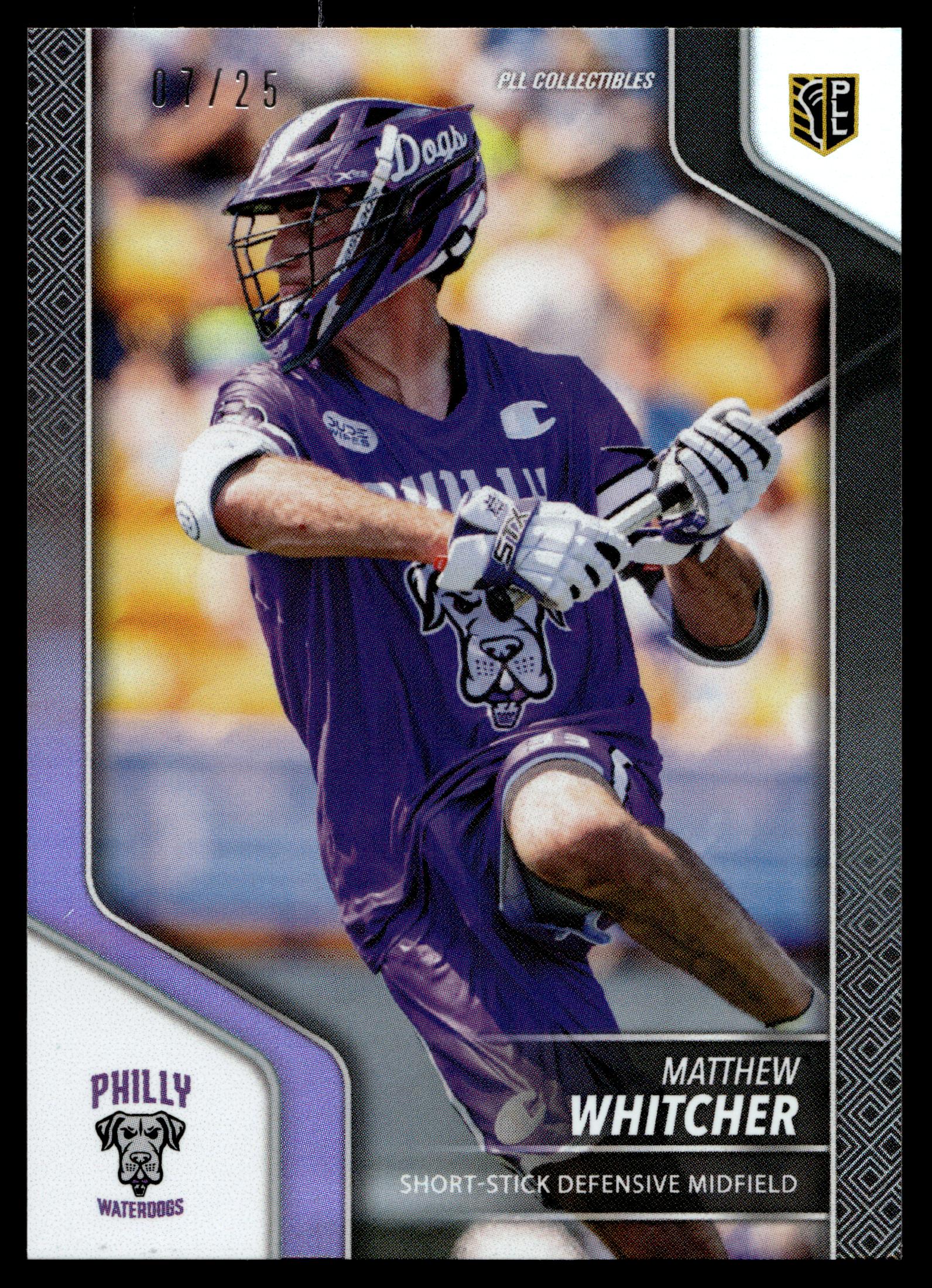 Matthew Whitcher 2024 PLL Release Philadelphia Waterdogs Black 07/25 #138