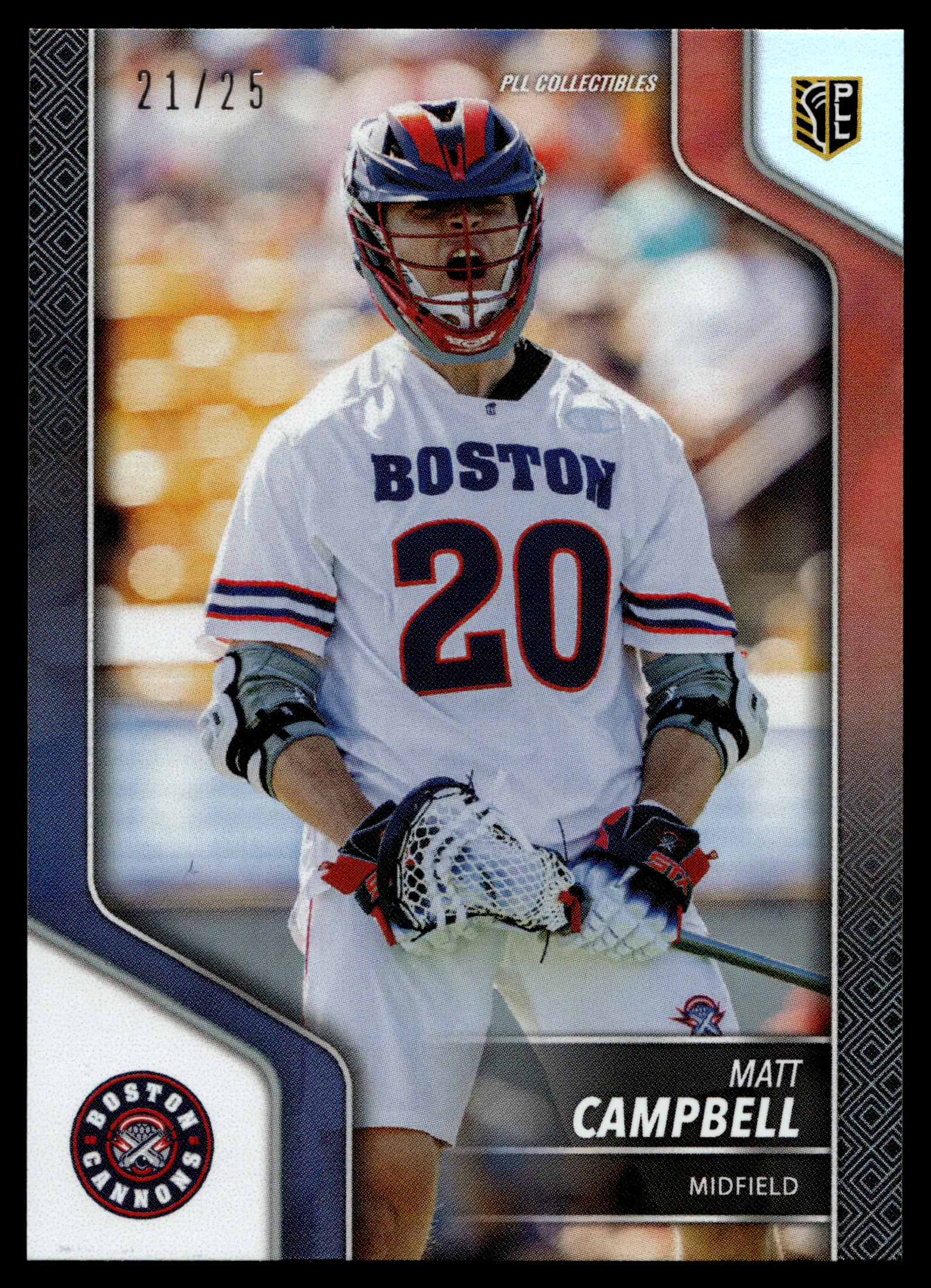 Matt Campbell 2024 PLL Release Boston Cannons Black 21/25 #61