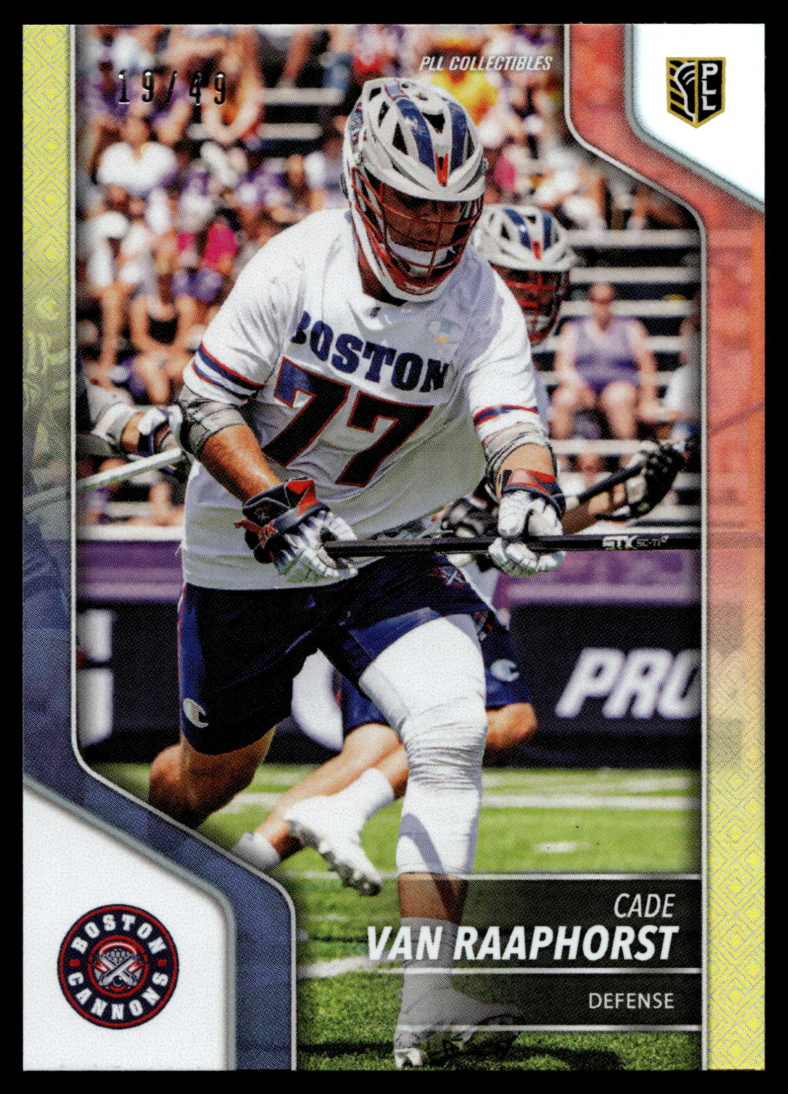 Cade Van Raaphorst 2024 PLL Release Boston Cannons Yellow 19/49 #71