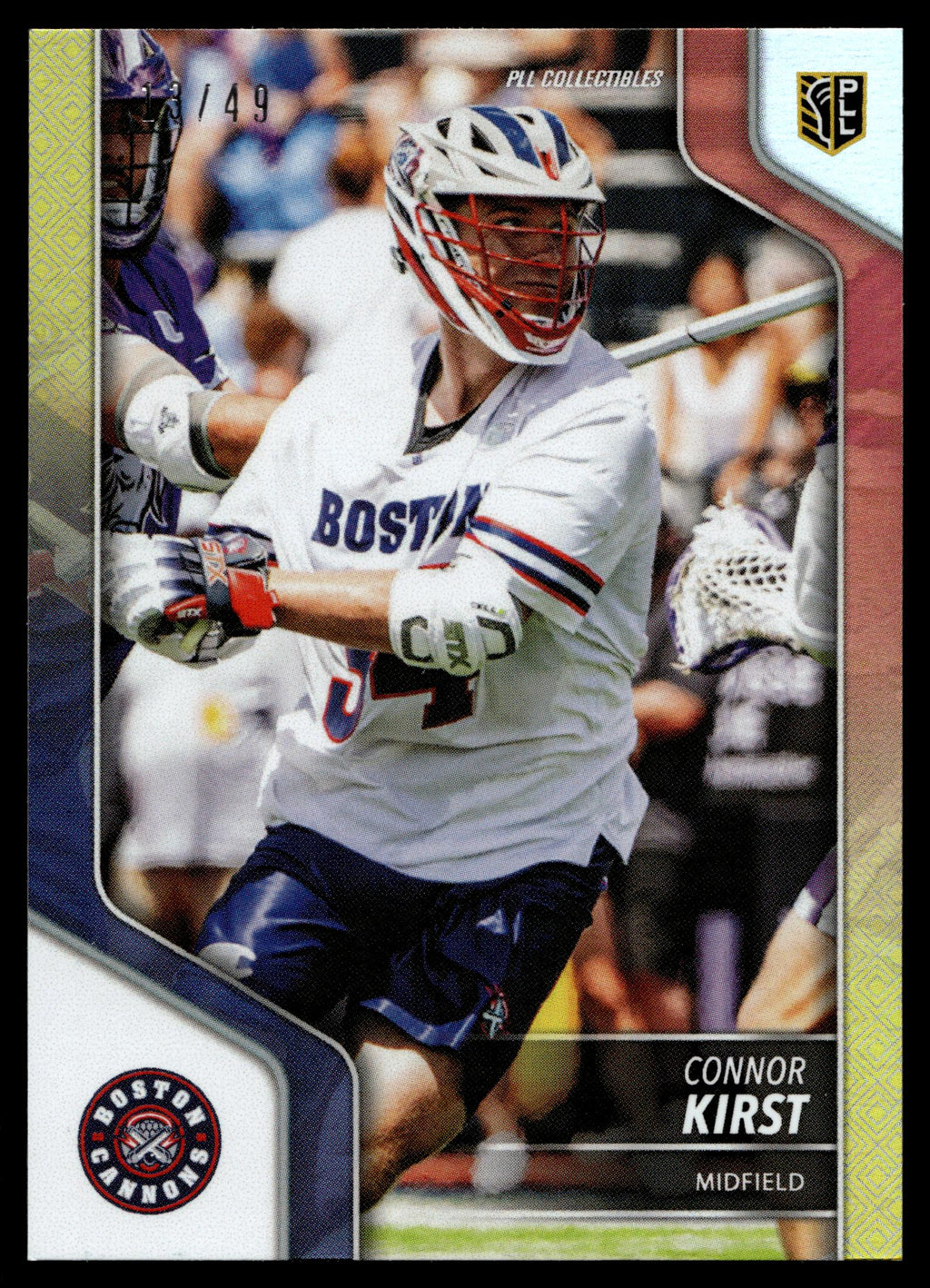 Connor Kirst 2024 PLL Release Boston Cannons Yellow 13/49 #62