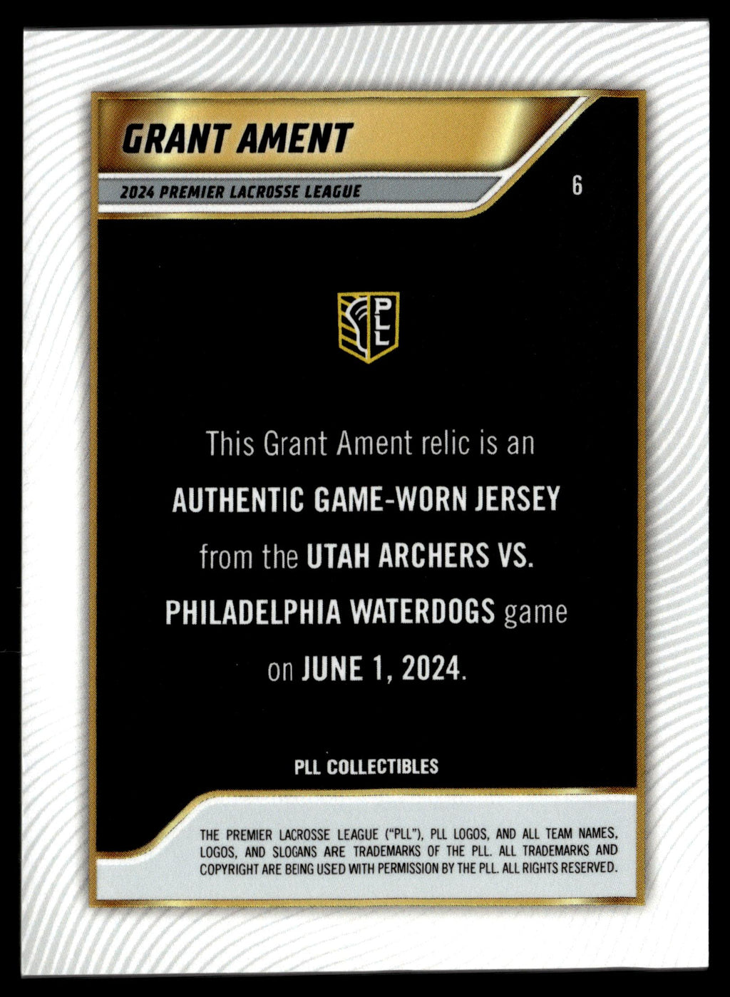 Grant Ament 2024 PLL Release Utah Atlas Relic #6