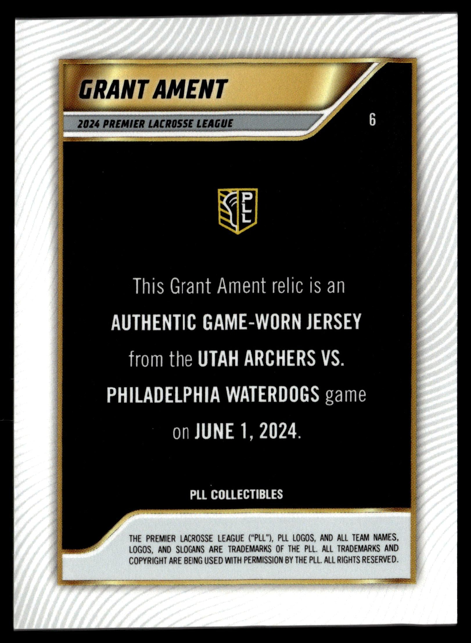 Grant Ament 2024 PLL Release Utah Atlas Relic #6