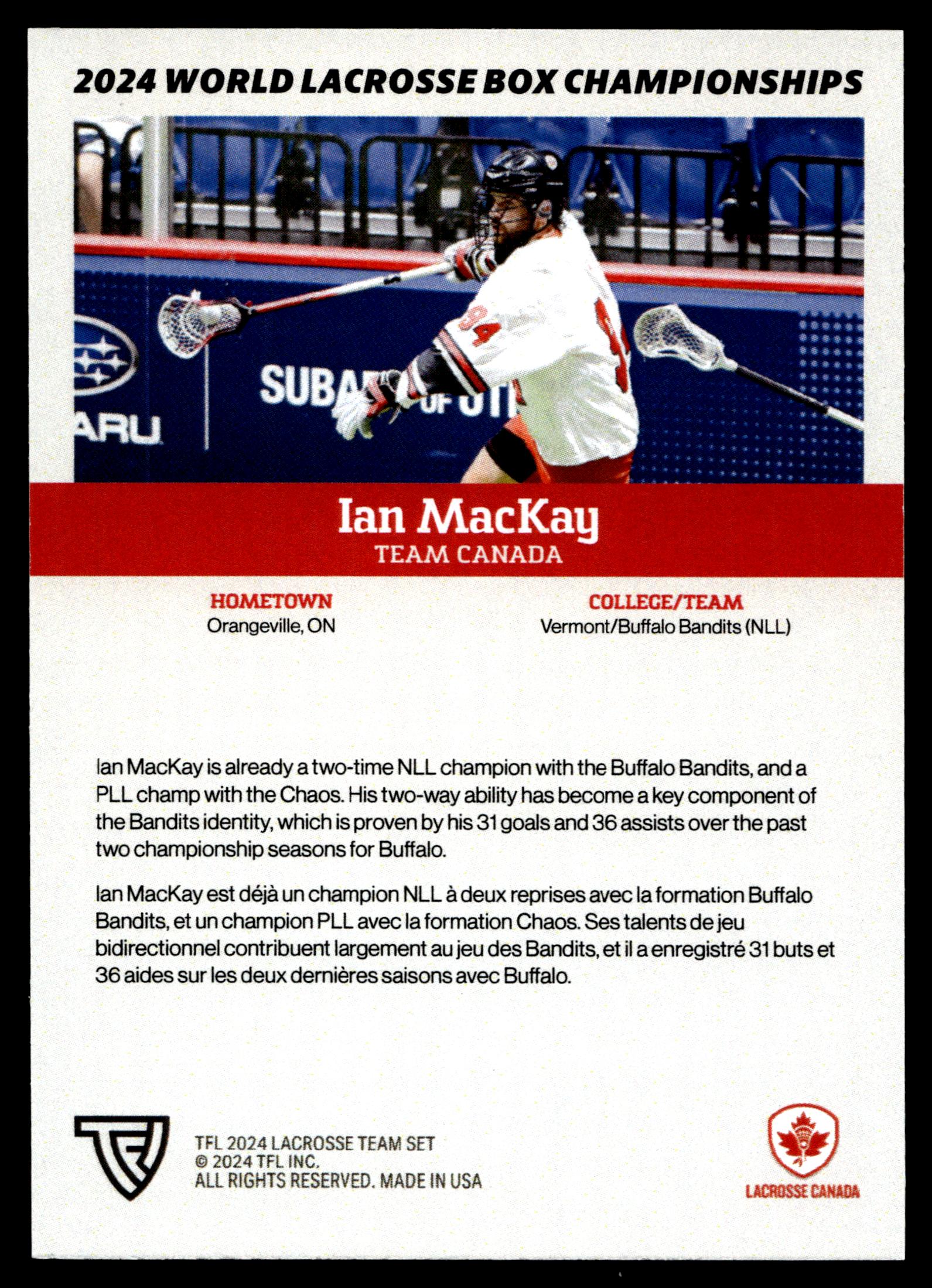 Ian MacKay 2024 TFL WBLC Team Canada