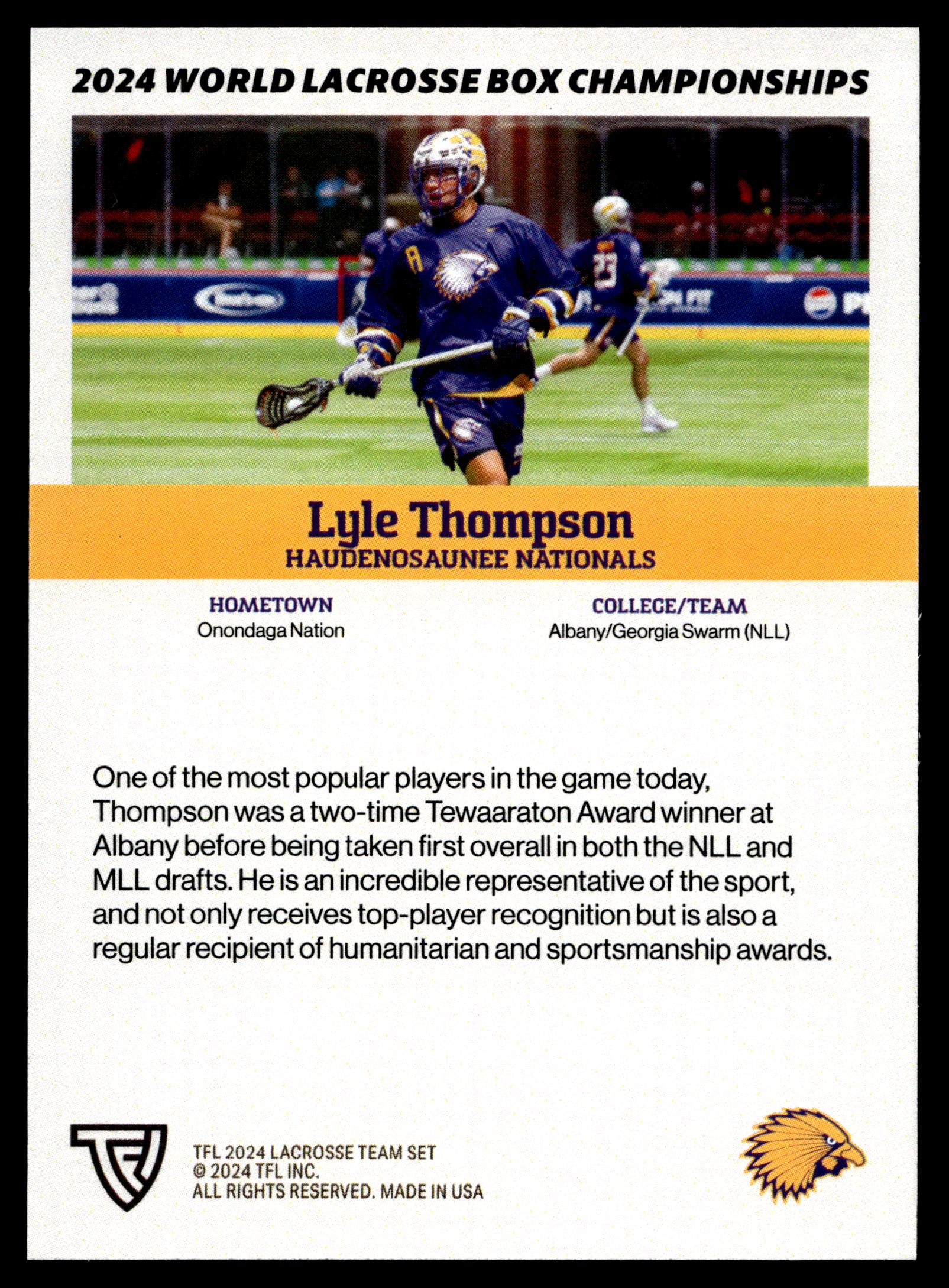 Lyle Thompson 2024 TFL WBLC Team Haudenosaunee