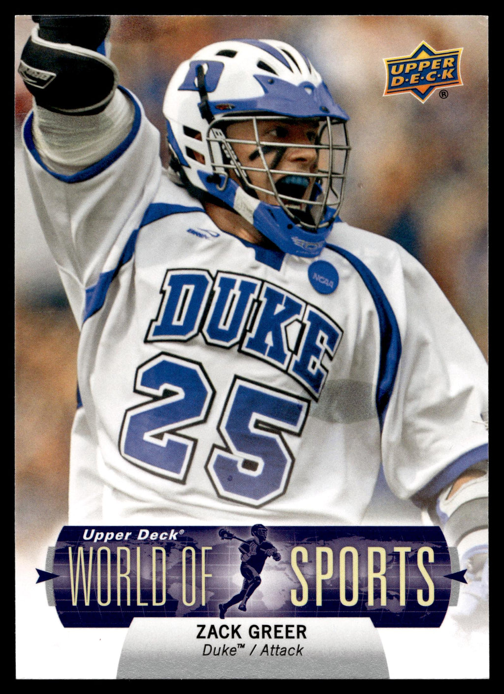 Zack Greer 2011 Upper Deck World of Sports Duke Blue Devils #193