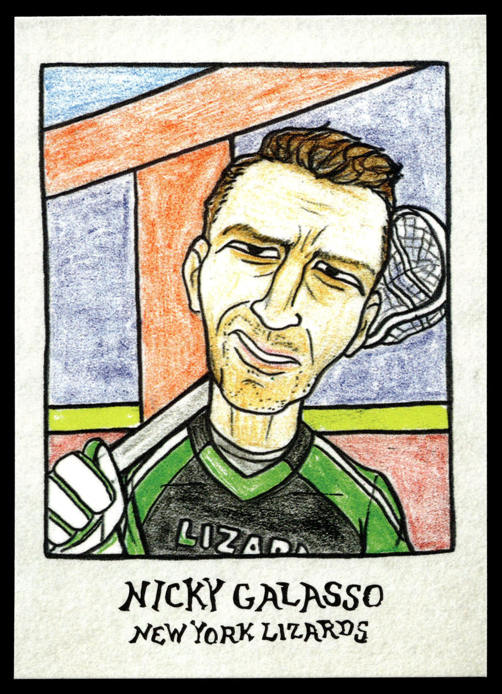Nicky Galasso 2019 MLL Premier Series New York Lizards Gummy Arts #GA-08