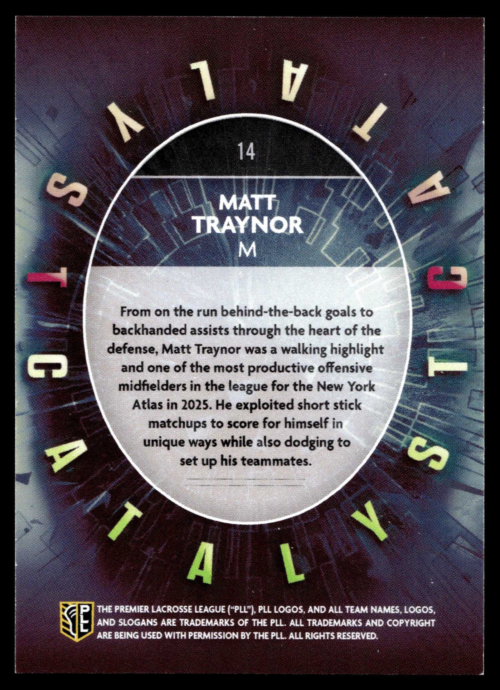 Matt Traynor 2025 PLL Flagship New York Atlas Catalyst #14