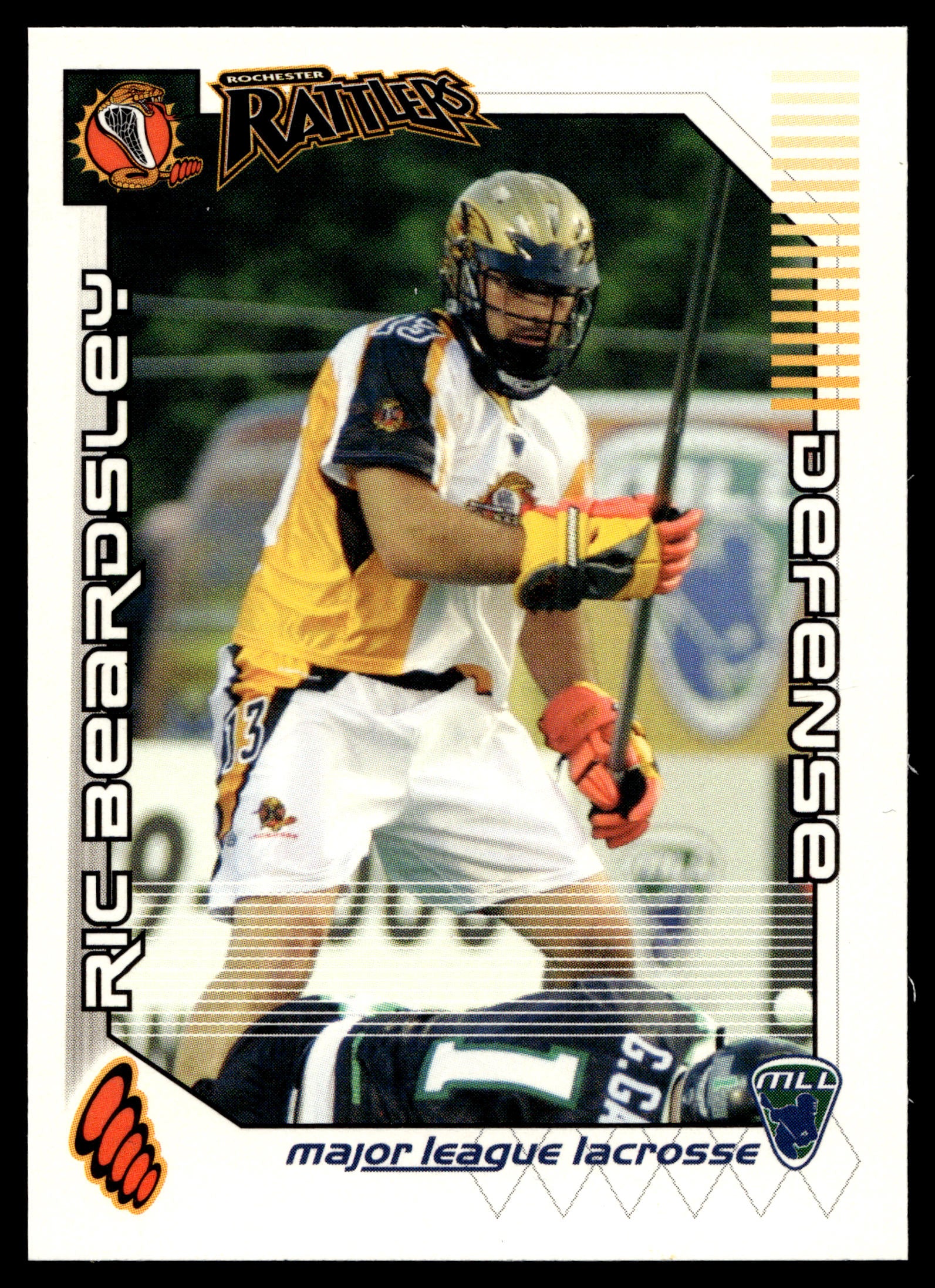 Ric Beardsley 2001 Major League Lacrosse Rochester Rattlers #1