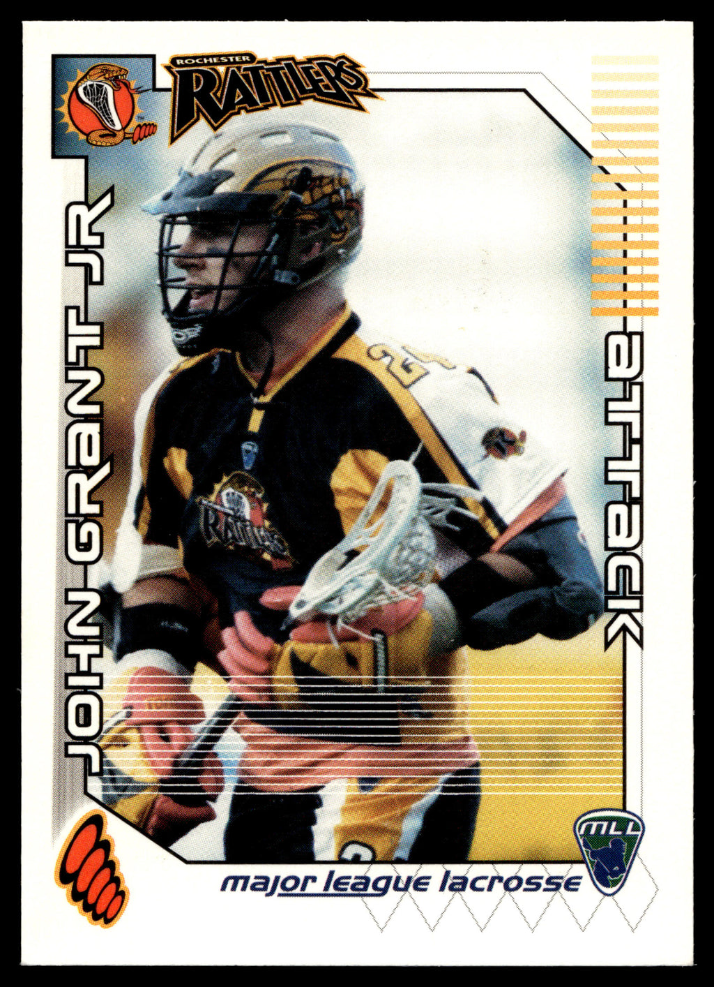 John Grant Jr 2001 Major League Lacrosse Rochester Rattlers #24
