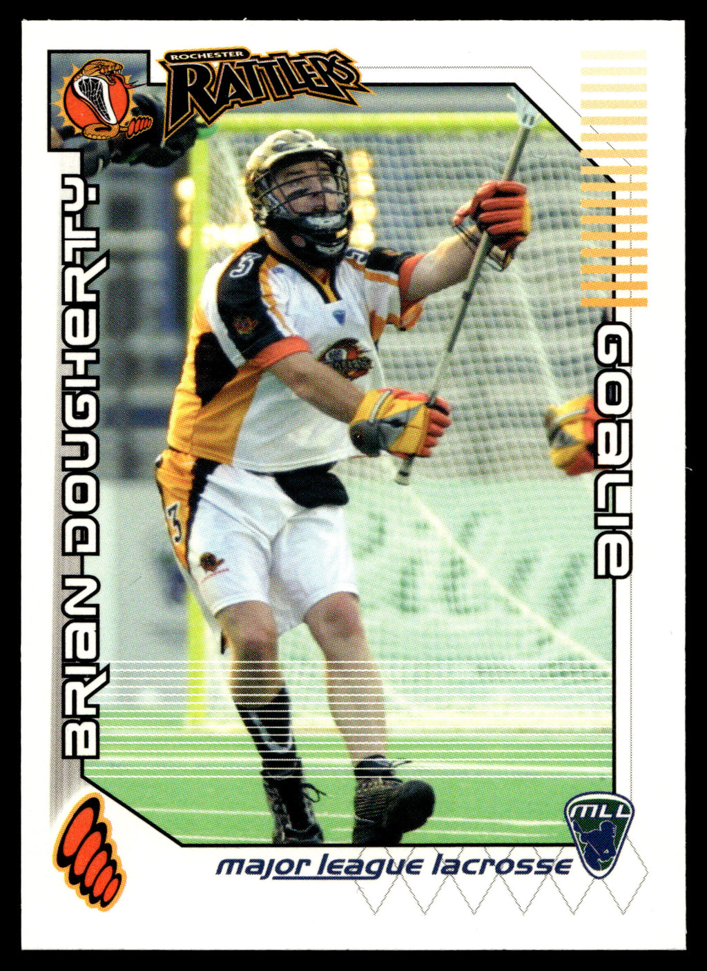 Brian Dougherty 2001 Major League Lacrosse Rochester Rattlers #6