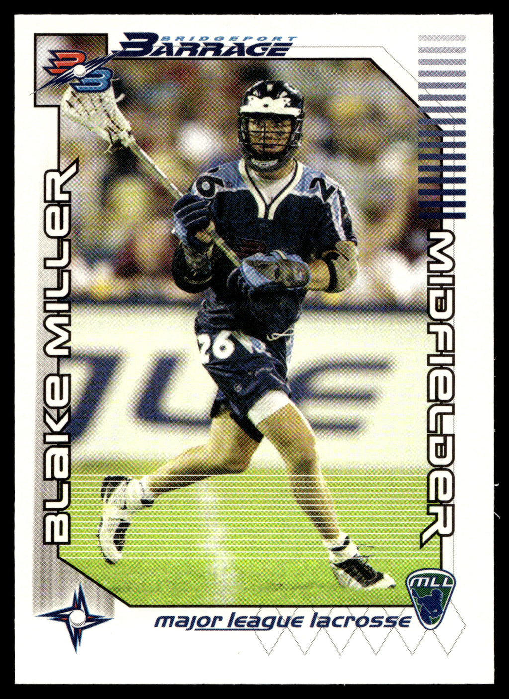 Blake Miller 2001 Major League Lacrosse Bridgeport Barrage #8