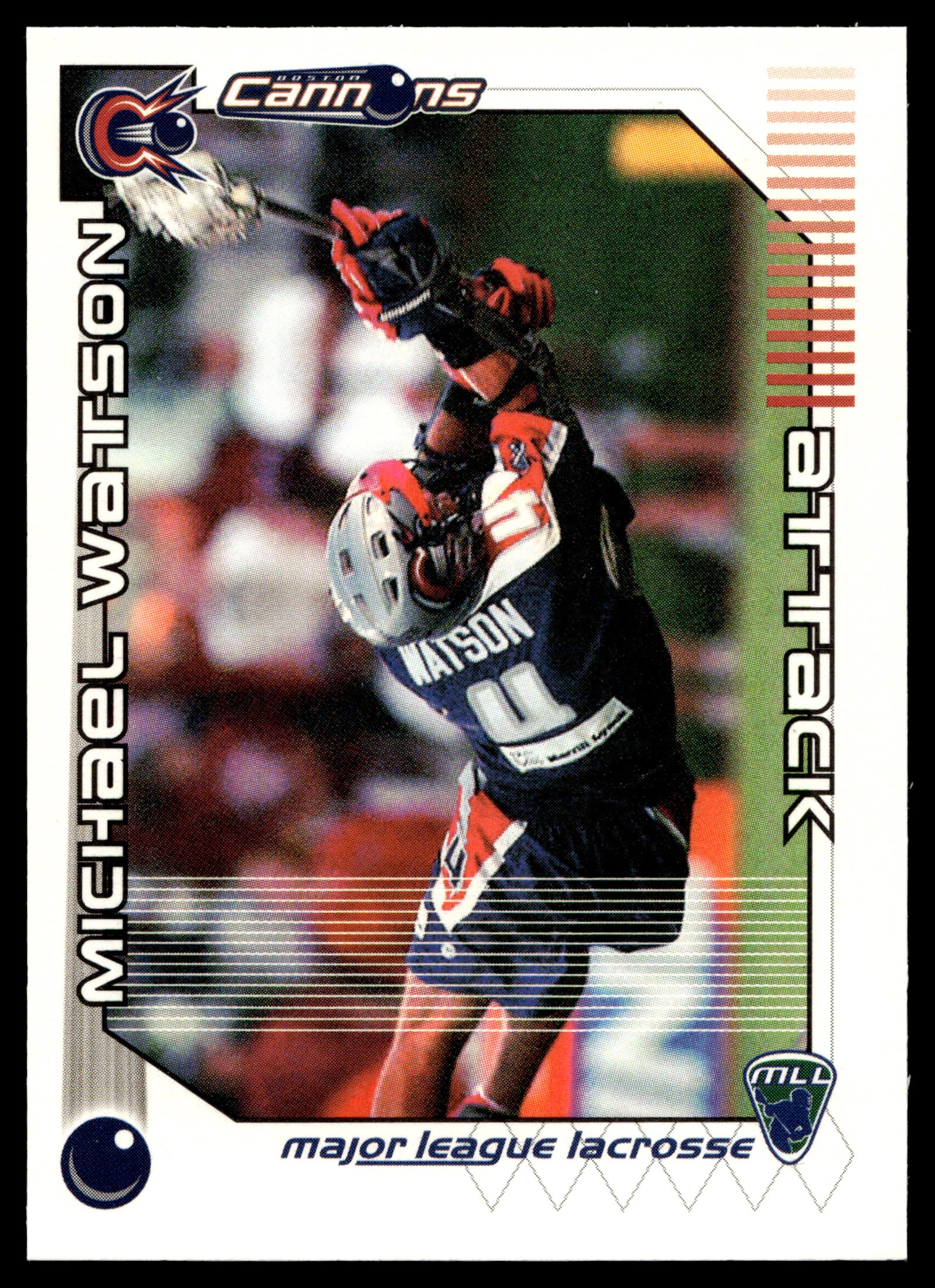 Michael Watson 2001 Major League Lacrosse Boston Cannons #17