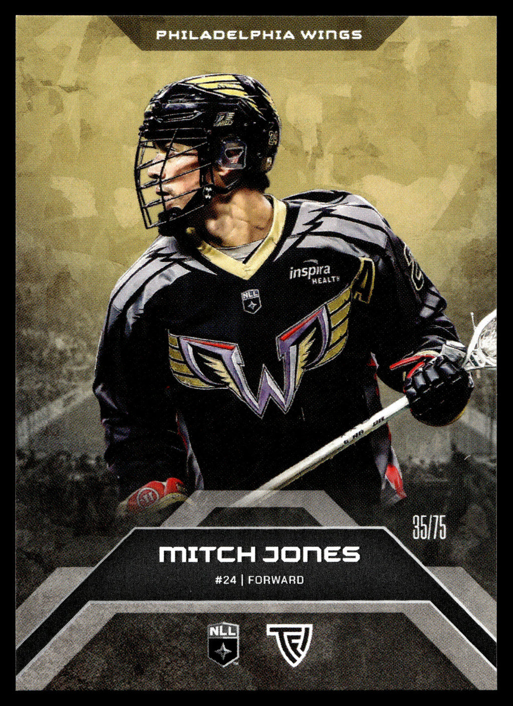 Mitch Jones 2025 TFL Sports NLL Philadelphia Wings Home Floor 38/75 #107