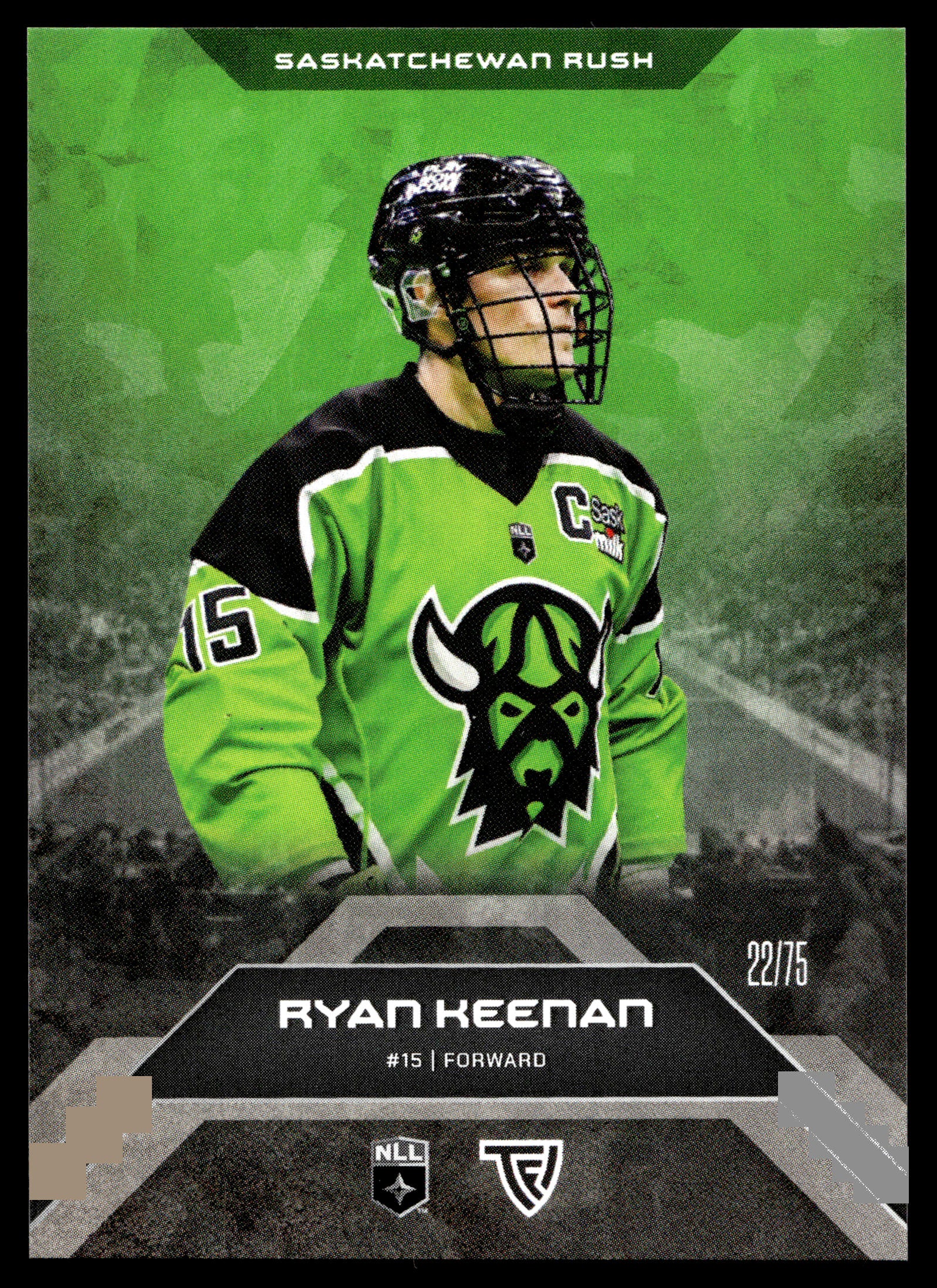 Ryan Keenan 2025 TFL Sports NLL Saskatchewan Rush Home Floor 22/75 #114