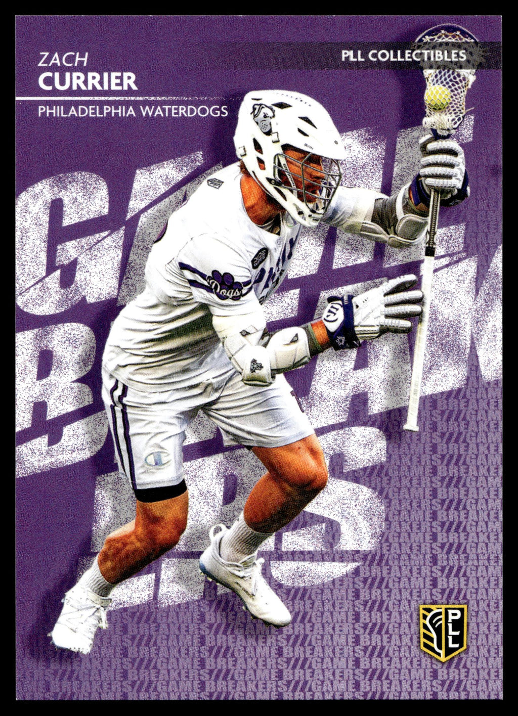 Zach Currier 2025 PLL Fieldside Philadelphia Waterdogs Game Breakers #GB-3